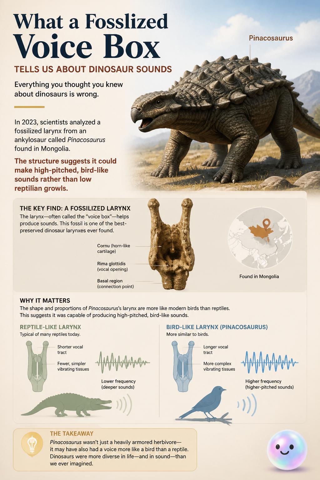 What a fossilized voice box tells us about dinosaur sounds