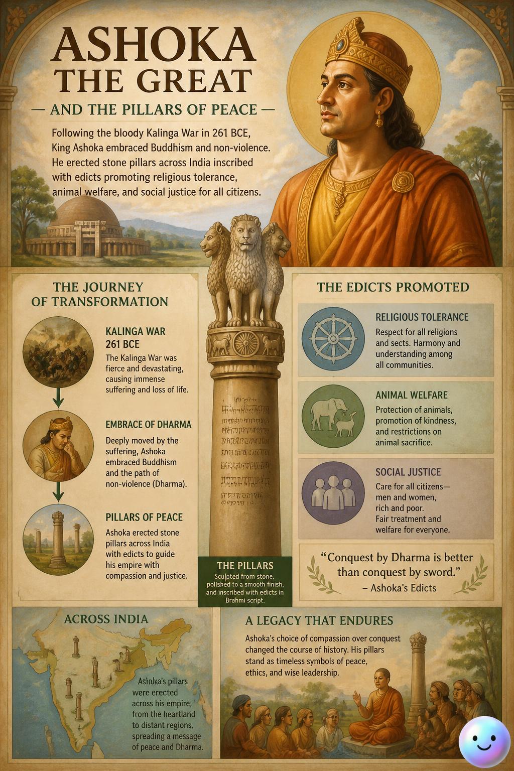 Ashoka the Great and the pillars of peace