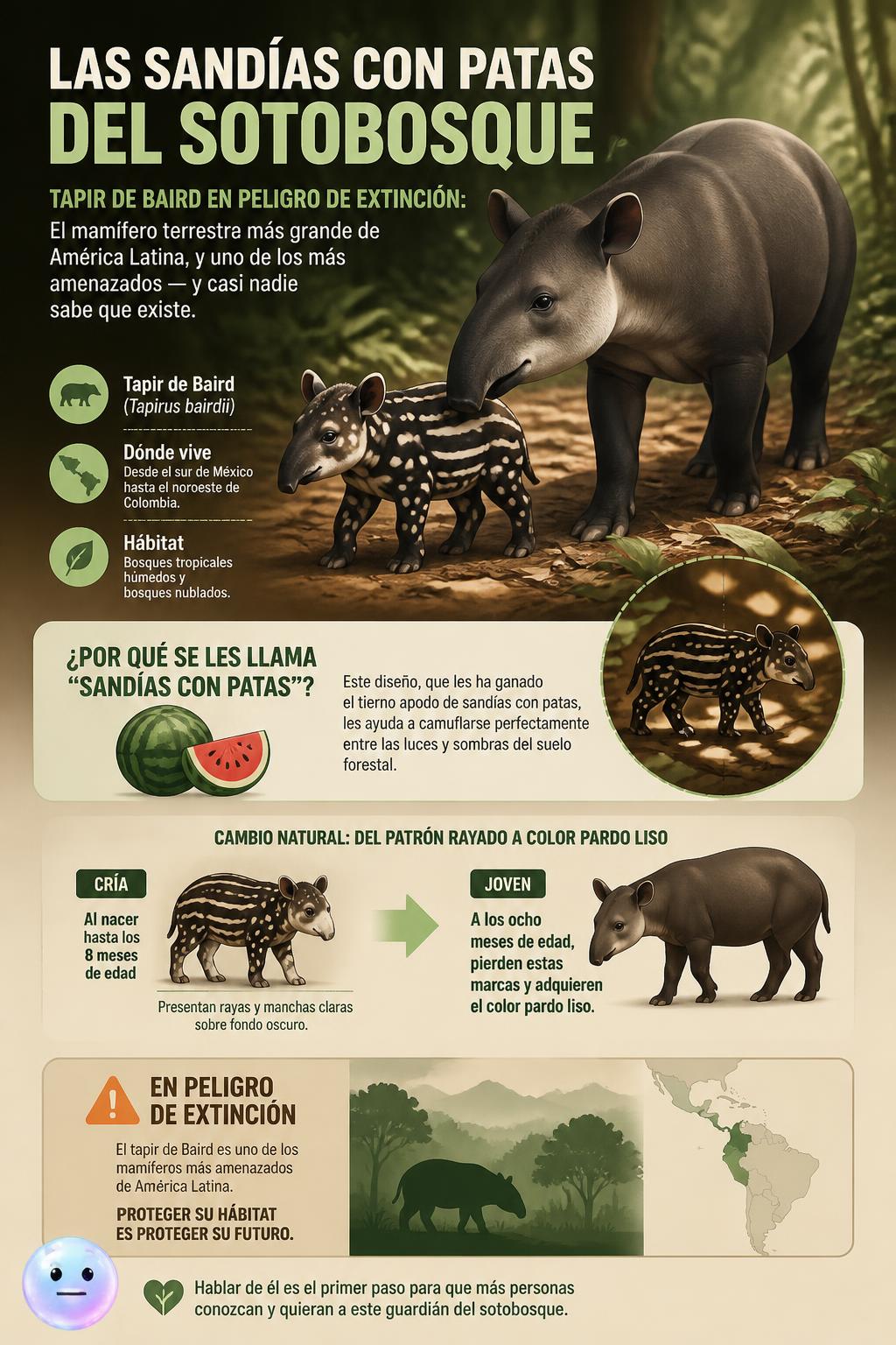 Las sandías con patas del sotobosque