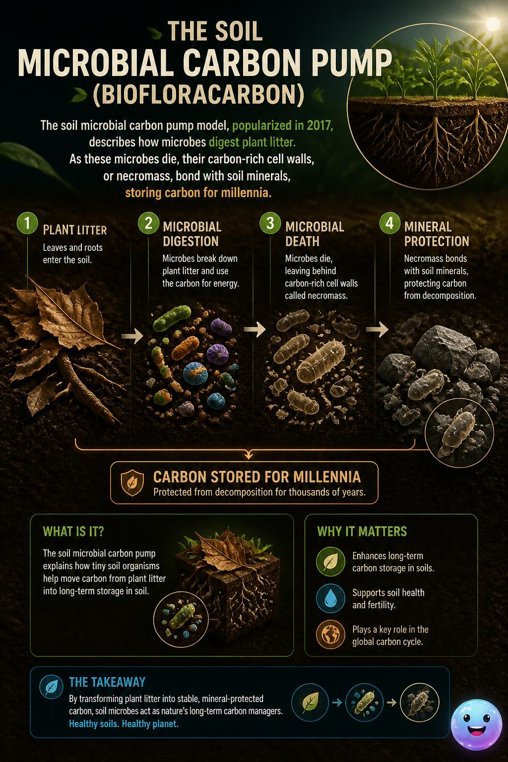 The soil microbial carbon pump