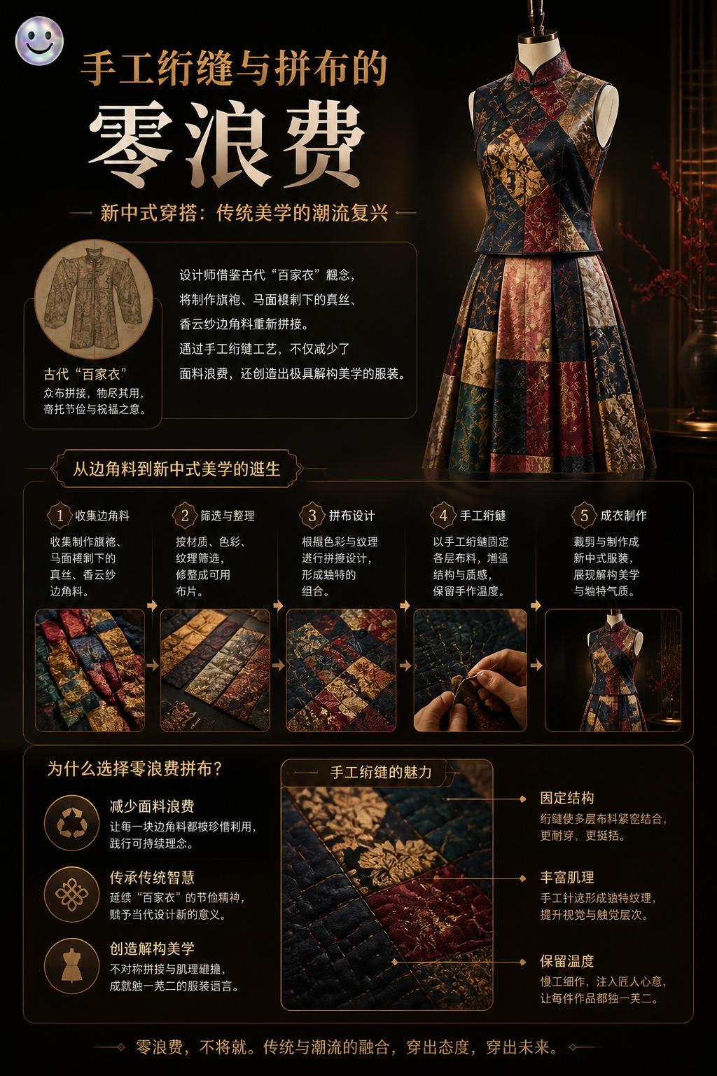 手工绗缝与拼布的零浪费