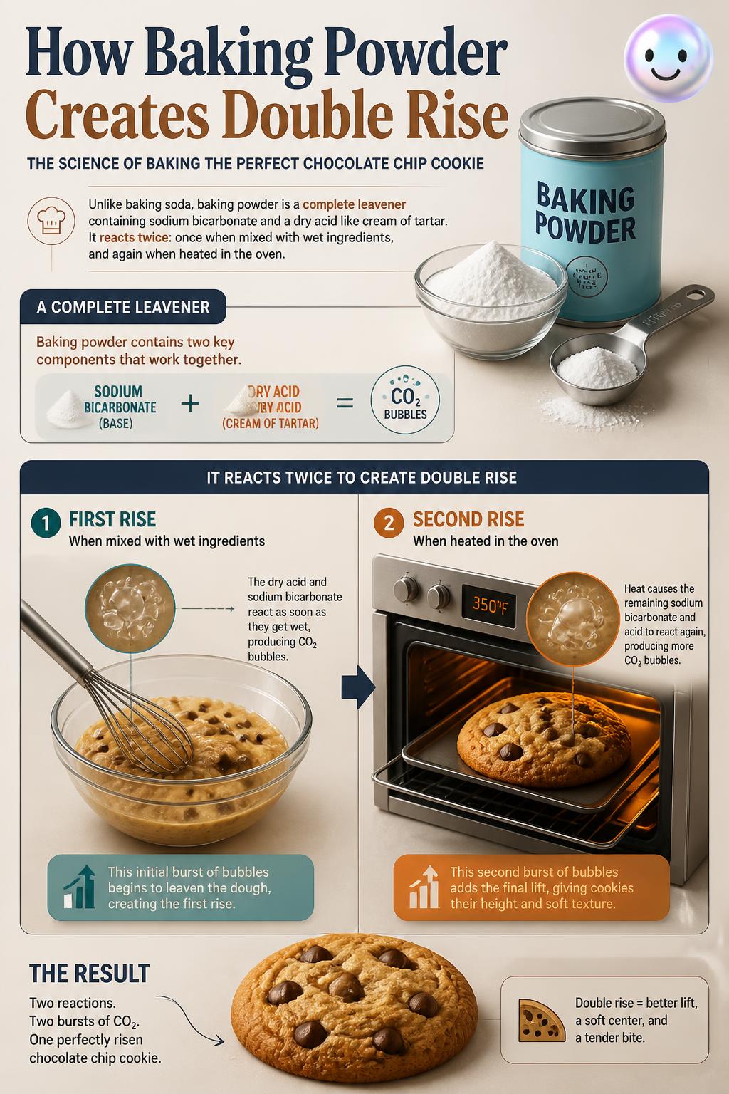 How baking powder creates double rise