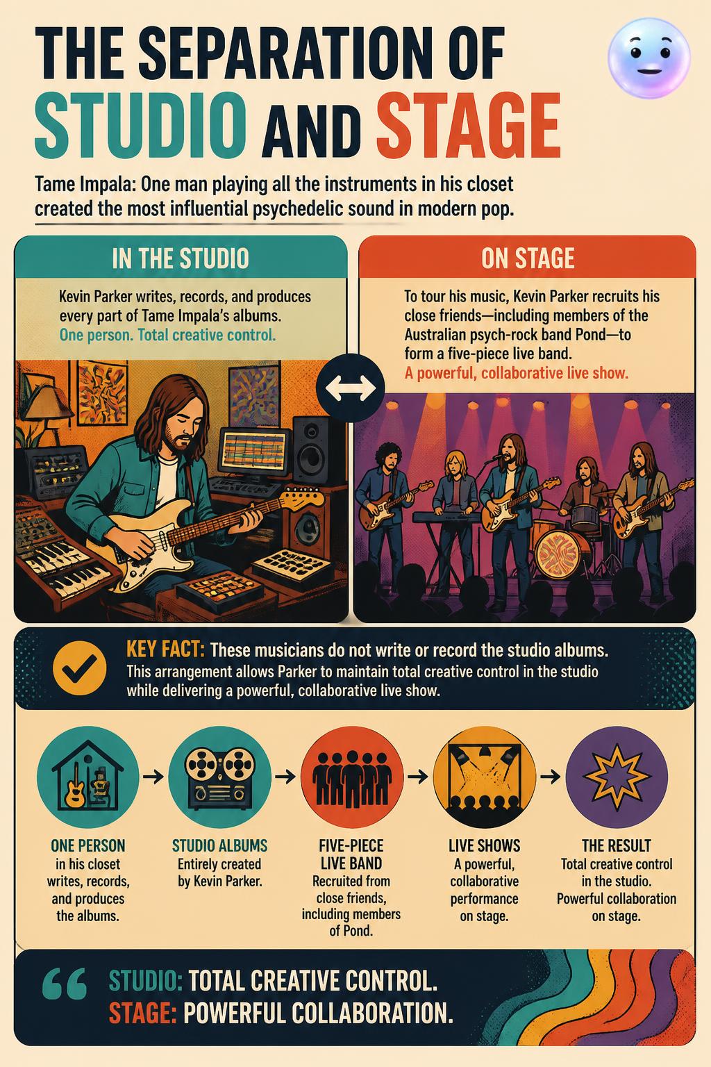 The separation of studio and stage