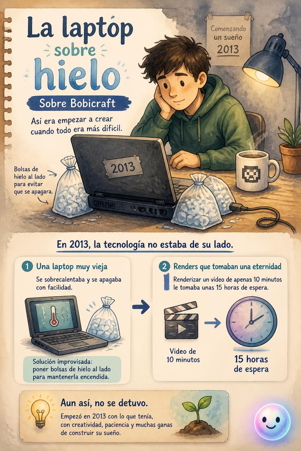 La laptop sobre hielo