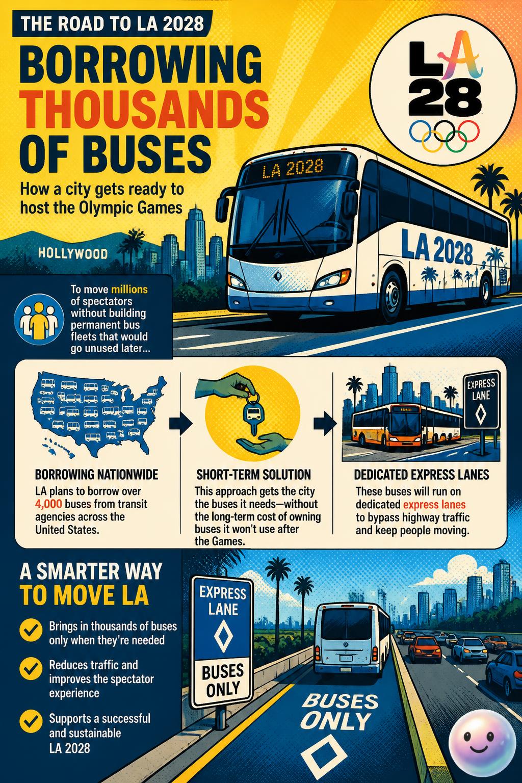 Borrowing thousands of buses from across America