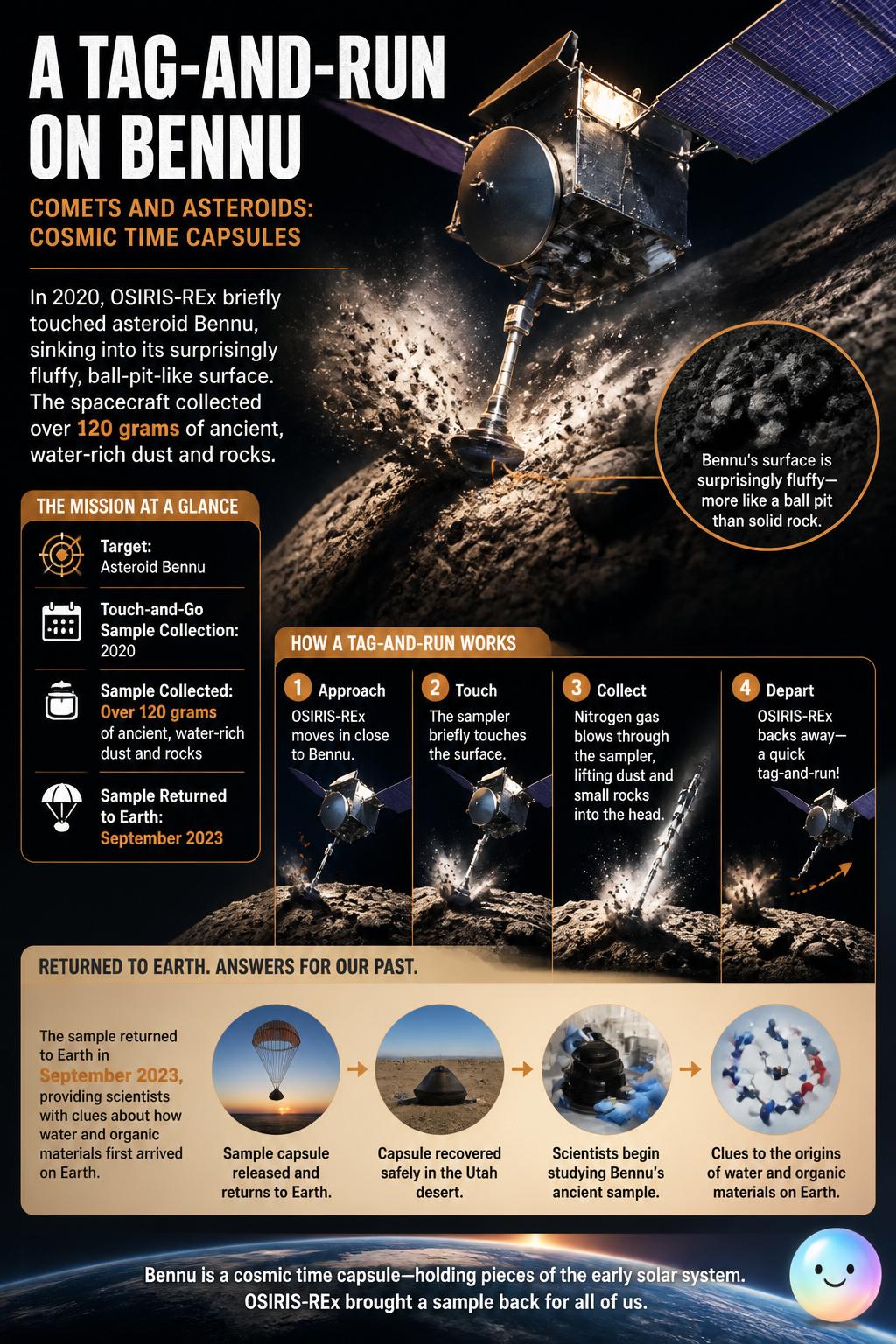 A tag-and-run on Bennu
