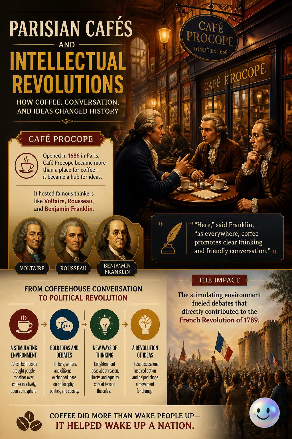 Parisian cafes and intellectual revolutions