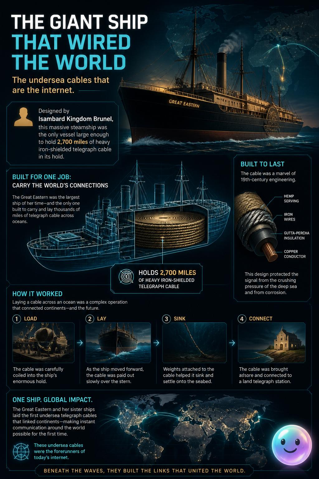 The giant ship that wired the world
