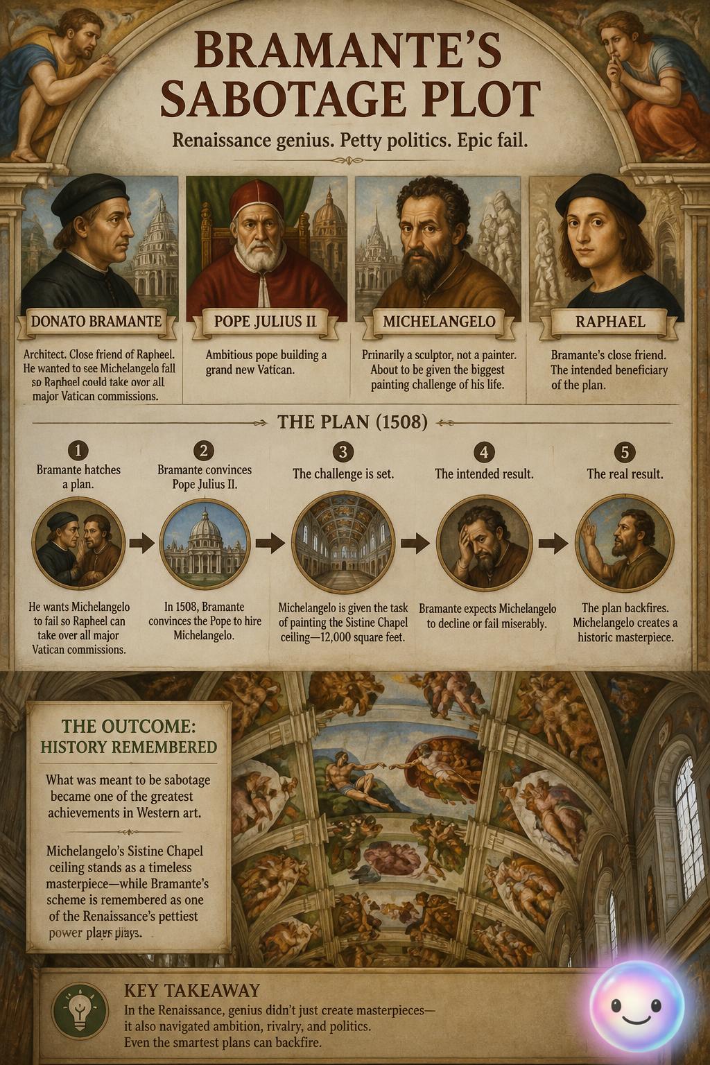 Bramante's sabotage plot
