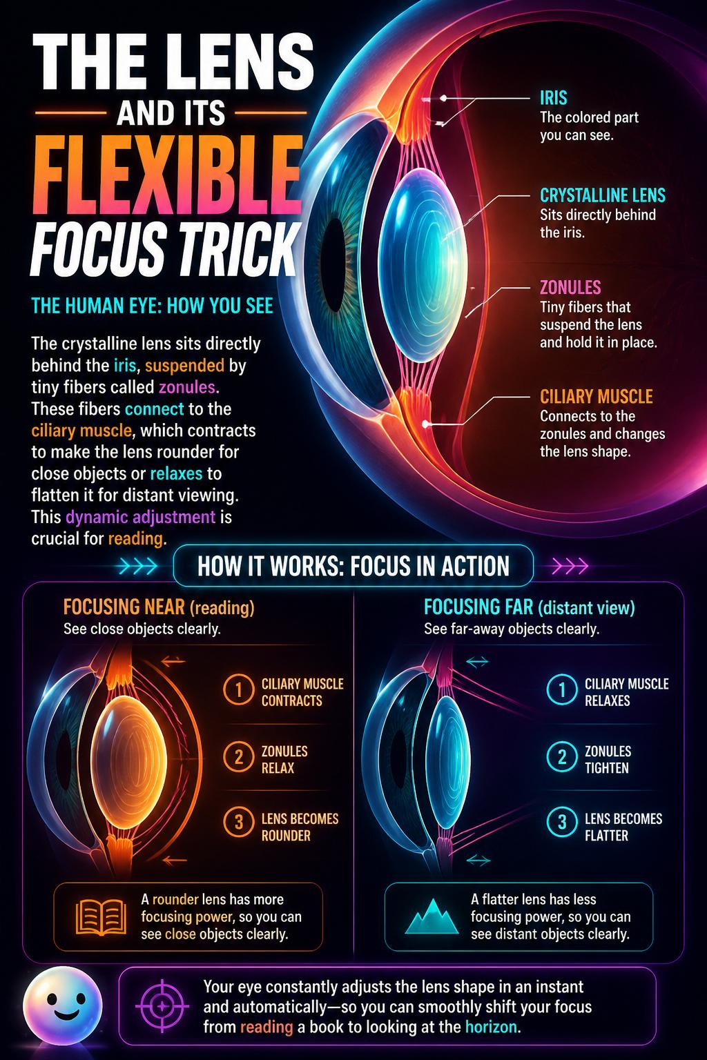 The lens and its flexible focus trick
