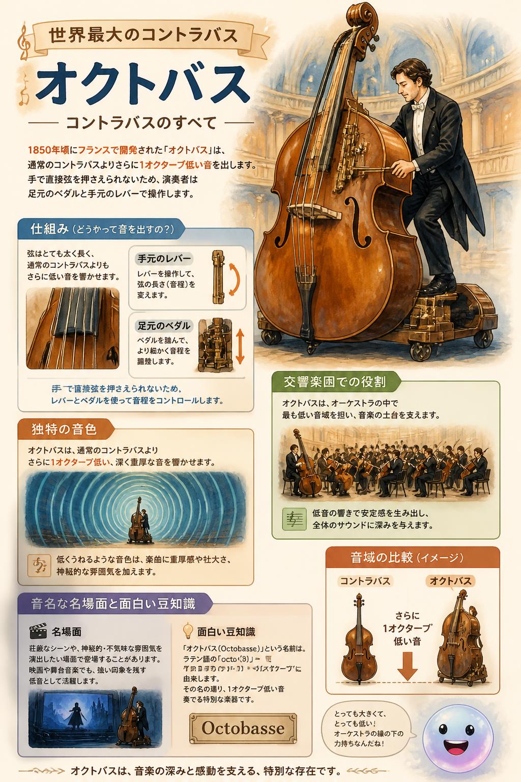 世界最大のコントラバス「オクトバス」