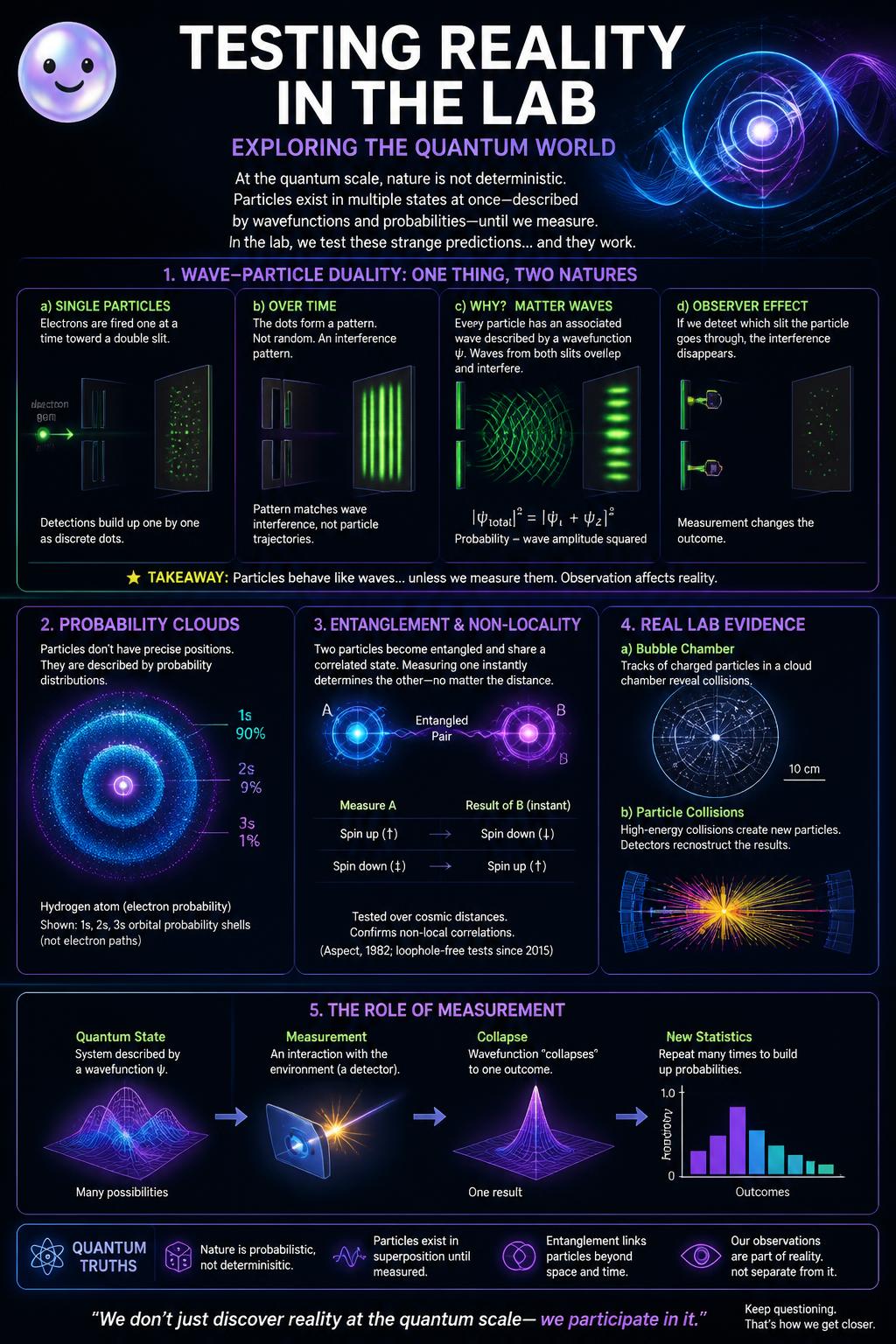 Testing reality in the lab