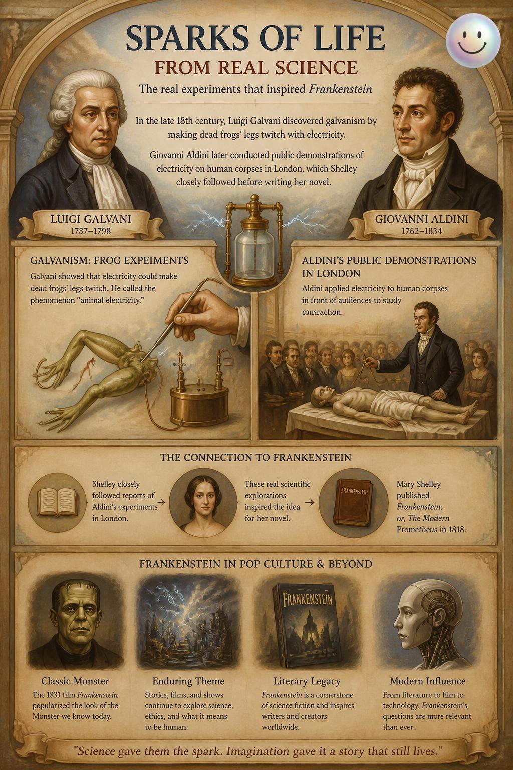 Sparks of life from real science