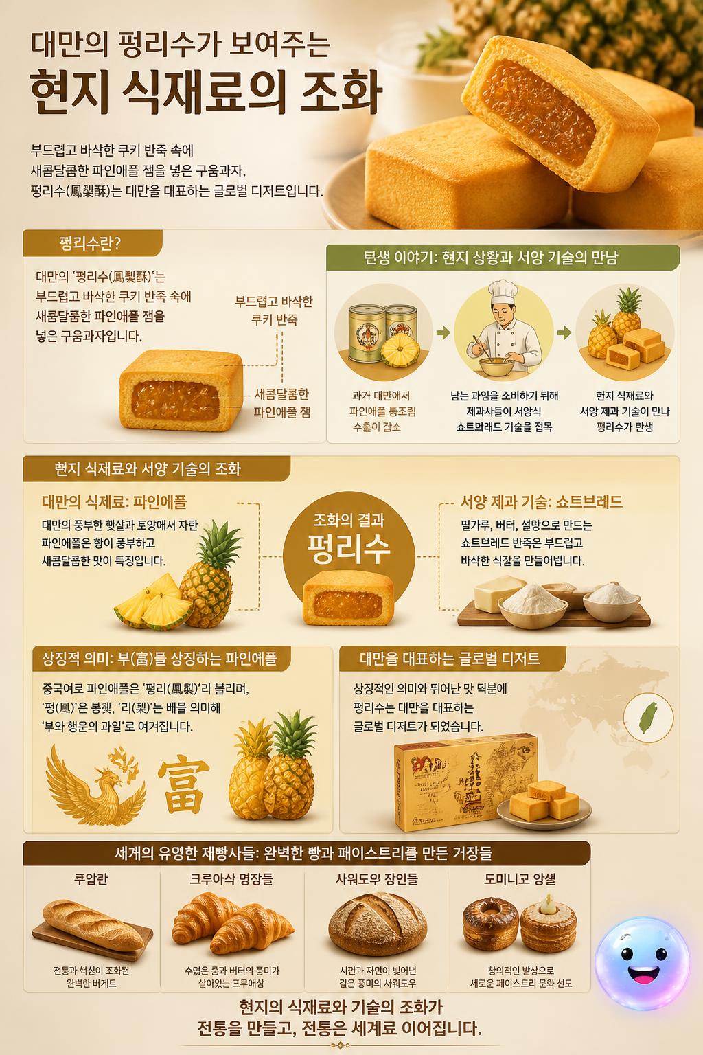대만의 펑리수가 보여주는 현지 식재료의 조화