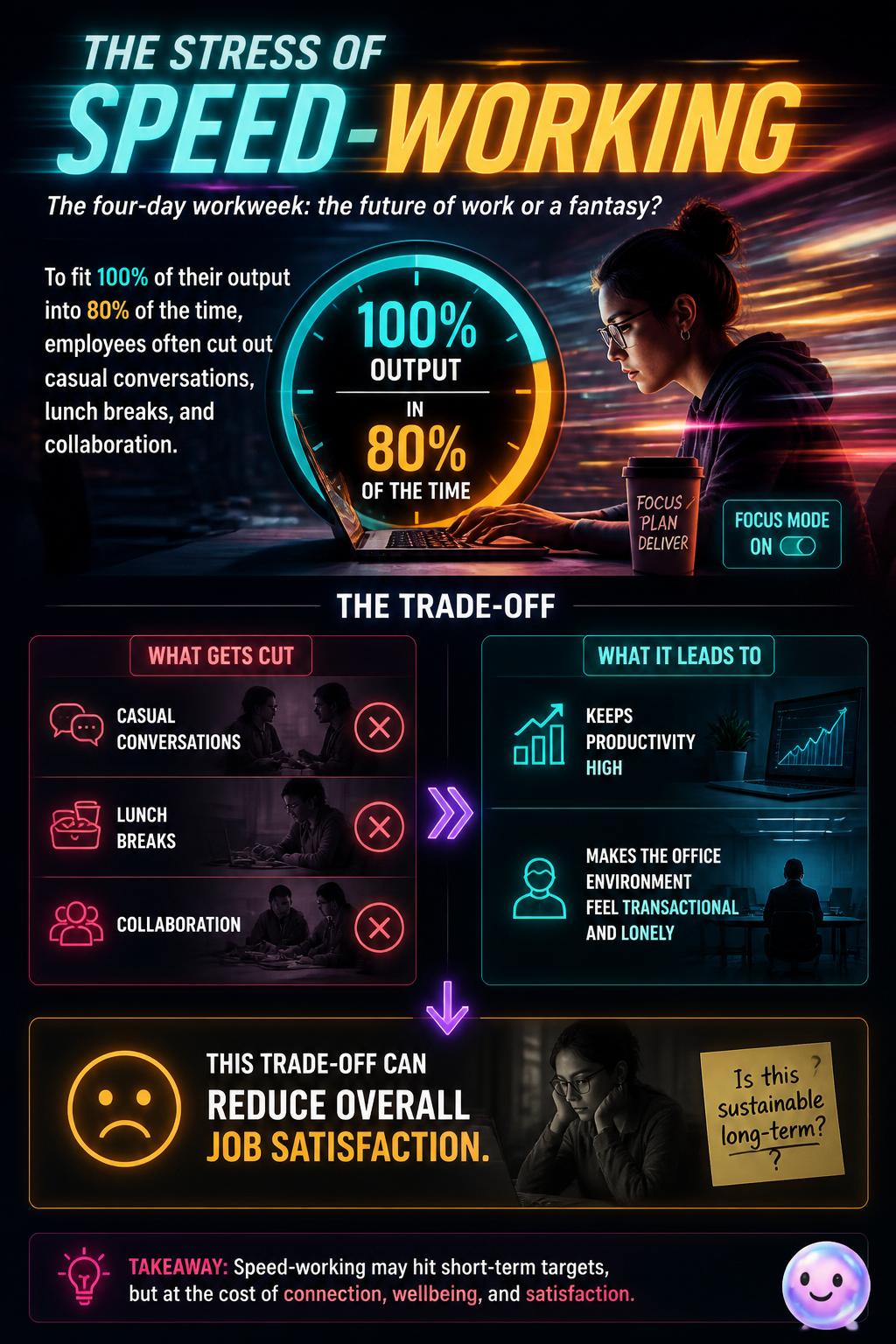 The stress of speed-working
