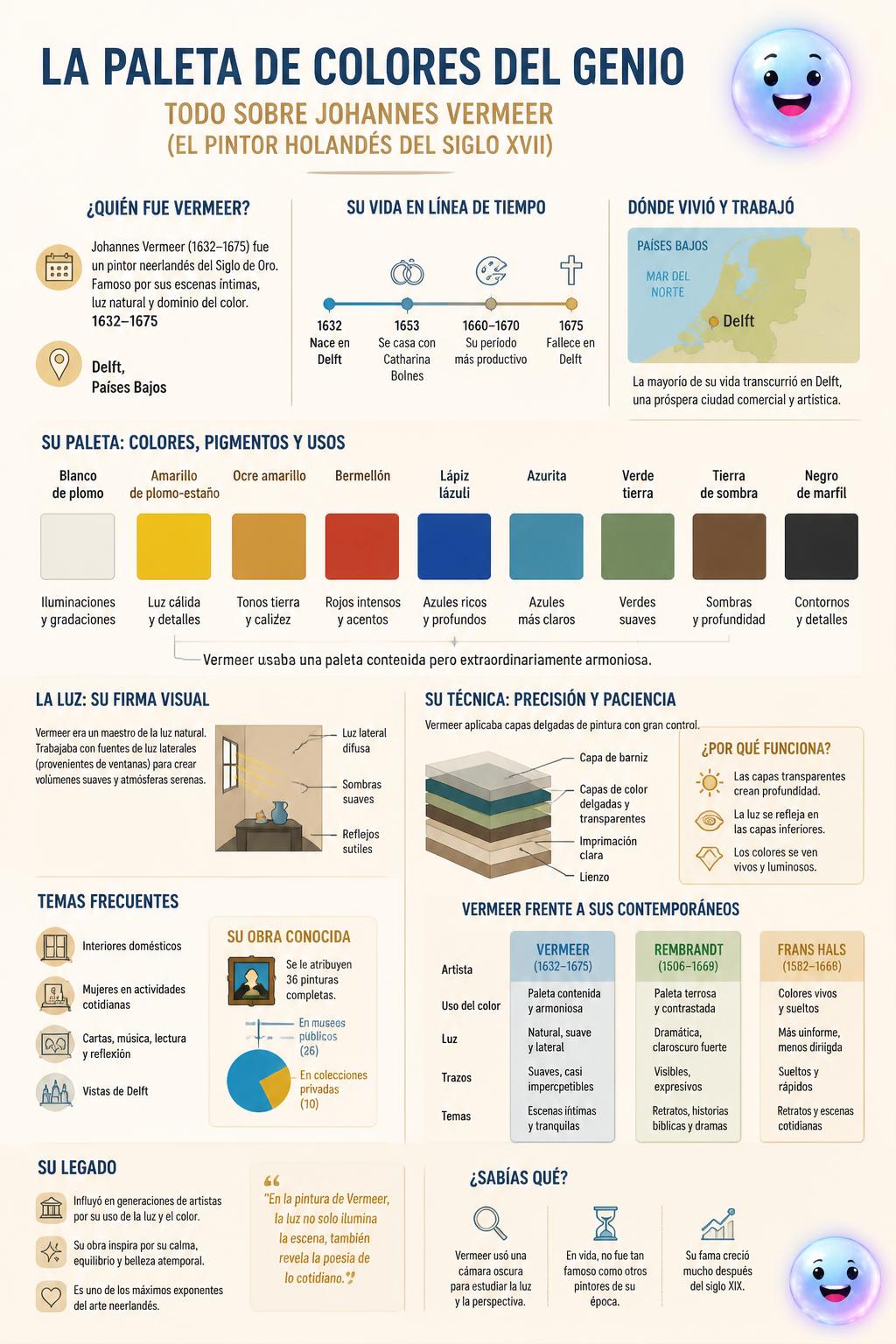 La paleta de colores del genio