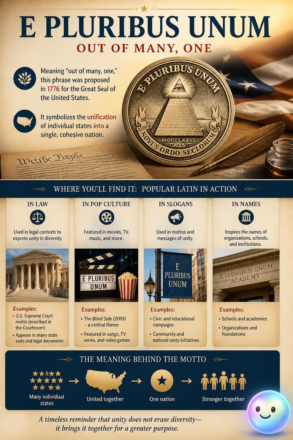 The history of e pluribus unum