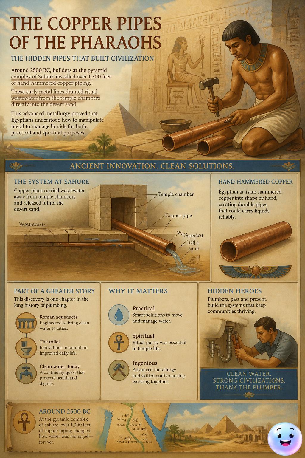 The copper pipes of the pharaohs