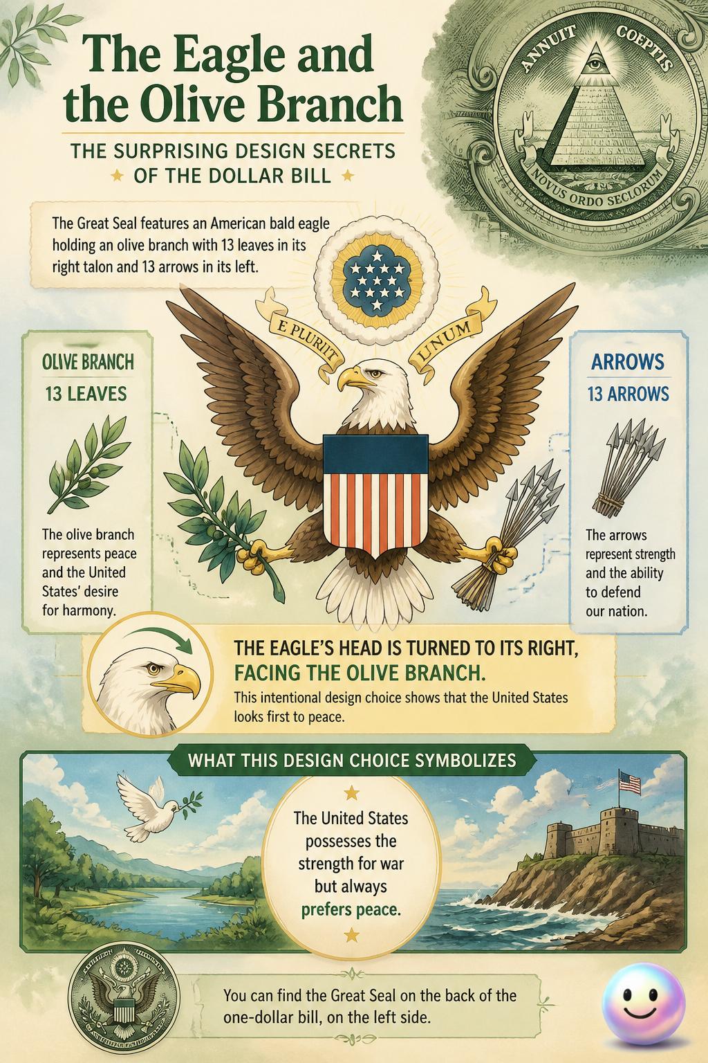 The eagle and the olive branch
