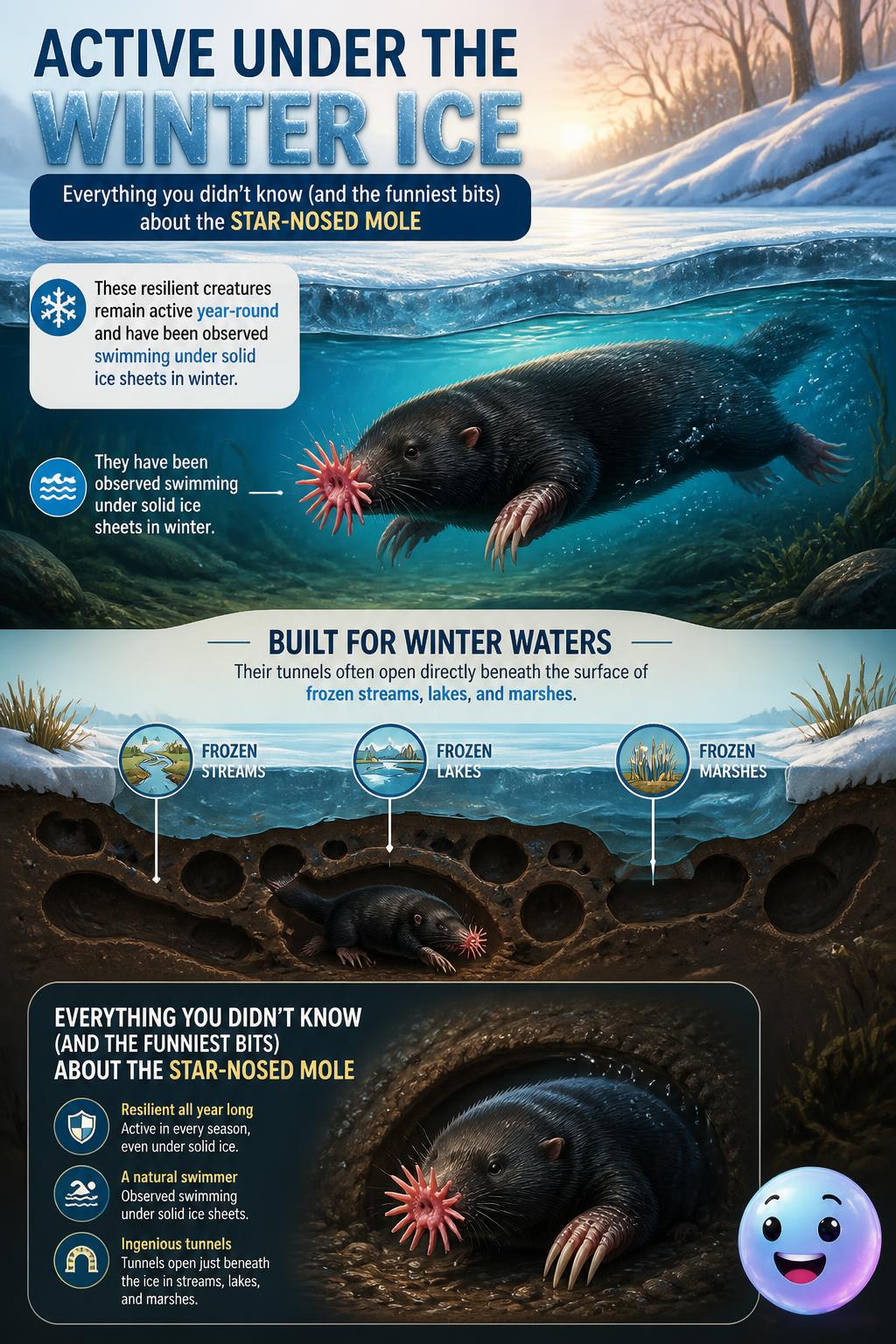 Active under the winter ice