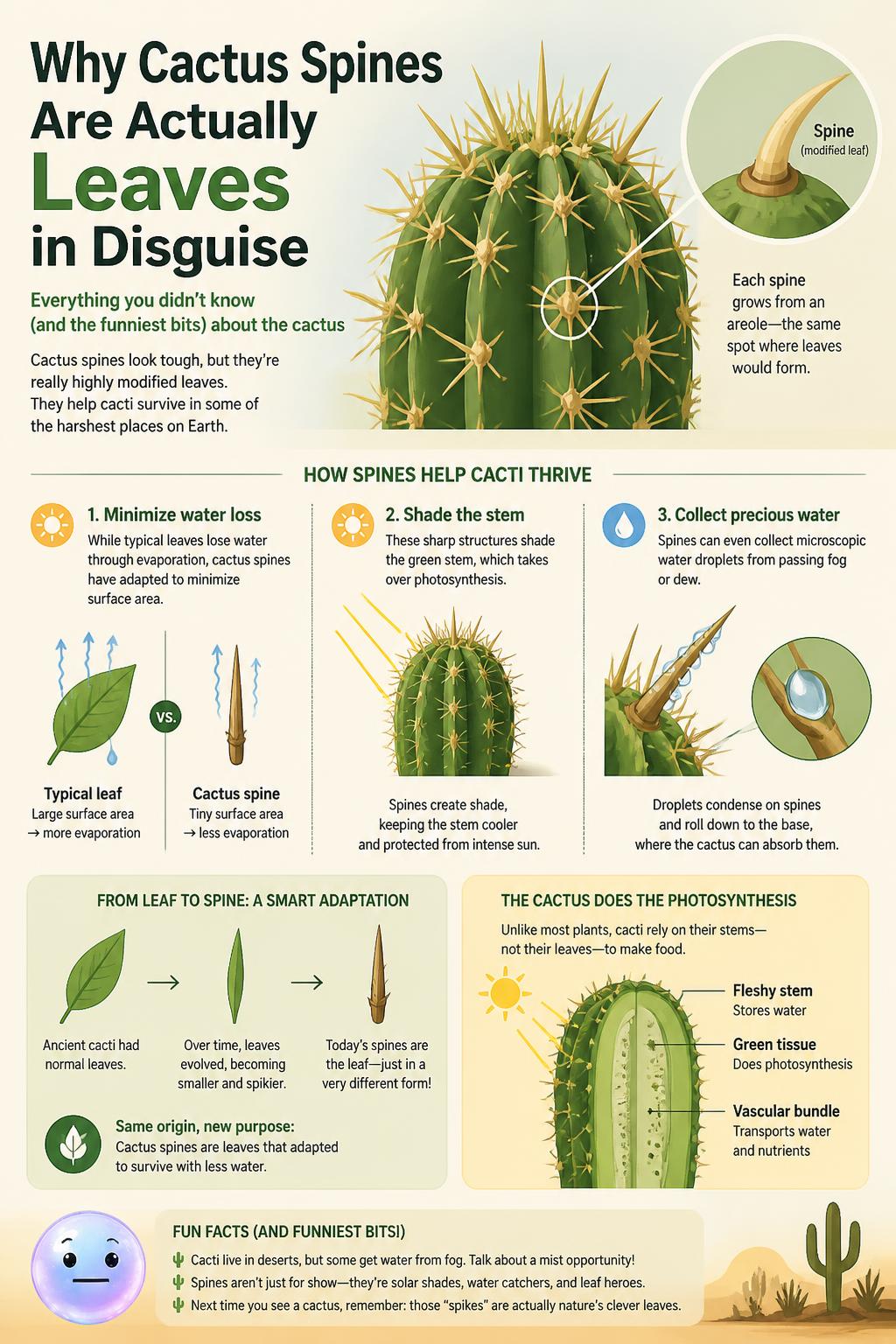 Why cactus spines are actually leaves in disguise