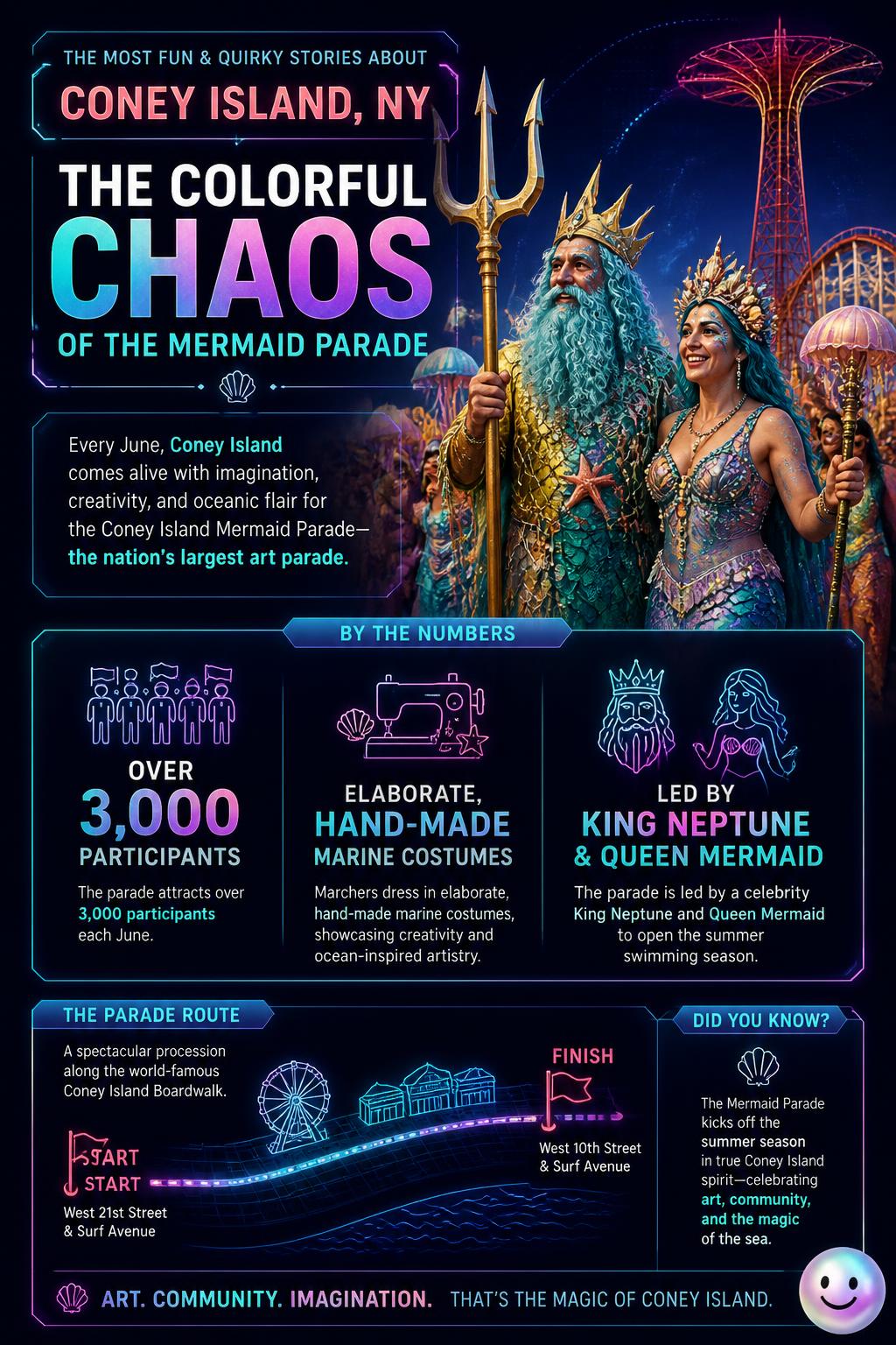 The colorful chaos of the Mermaid Parade