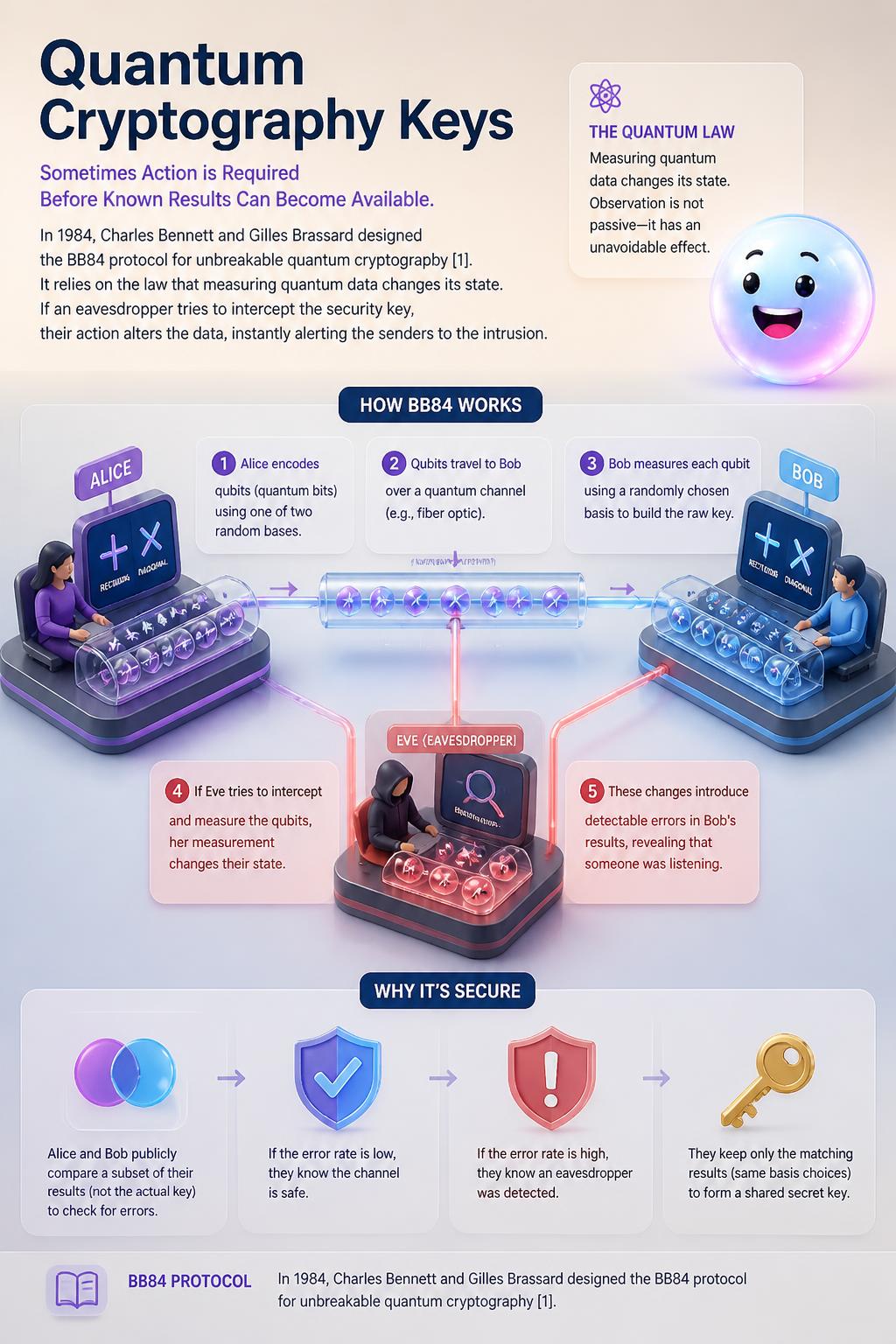 Quantum cryptography keys