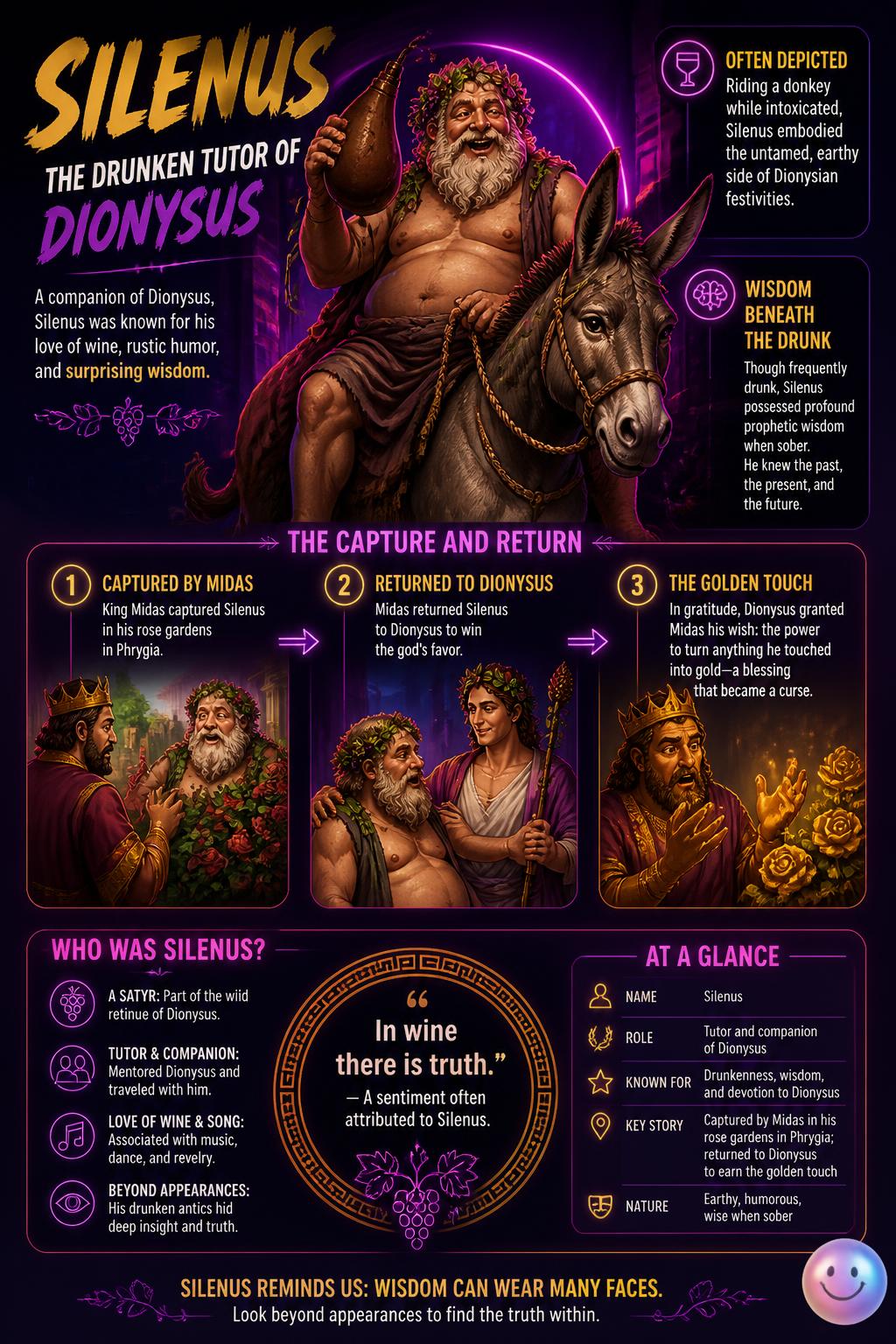Silenus the drunken tutor of Dionysus