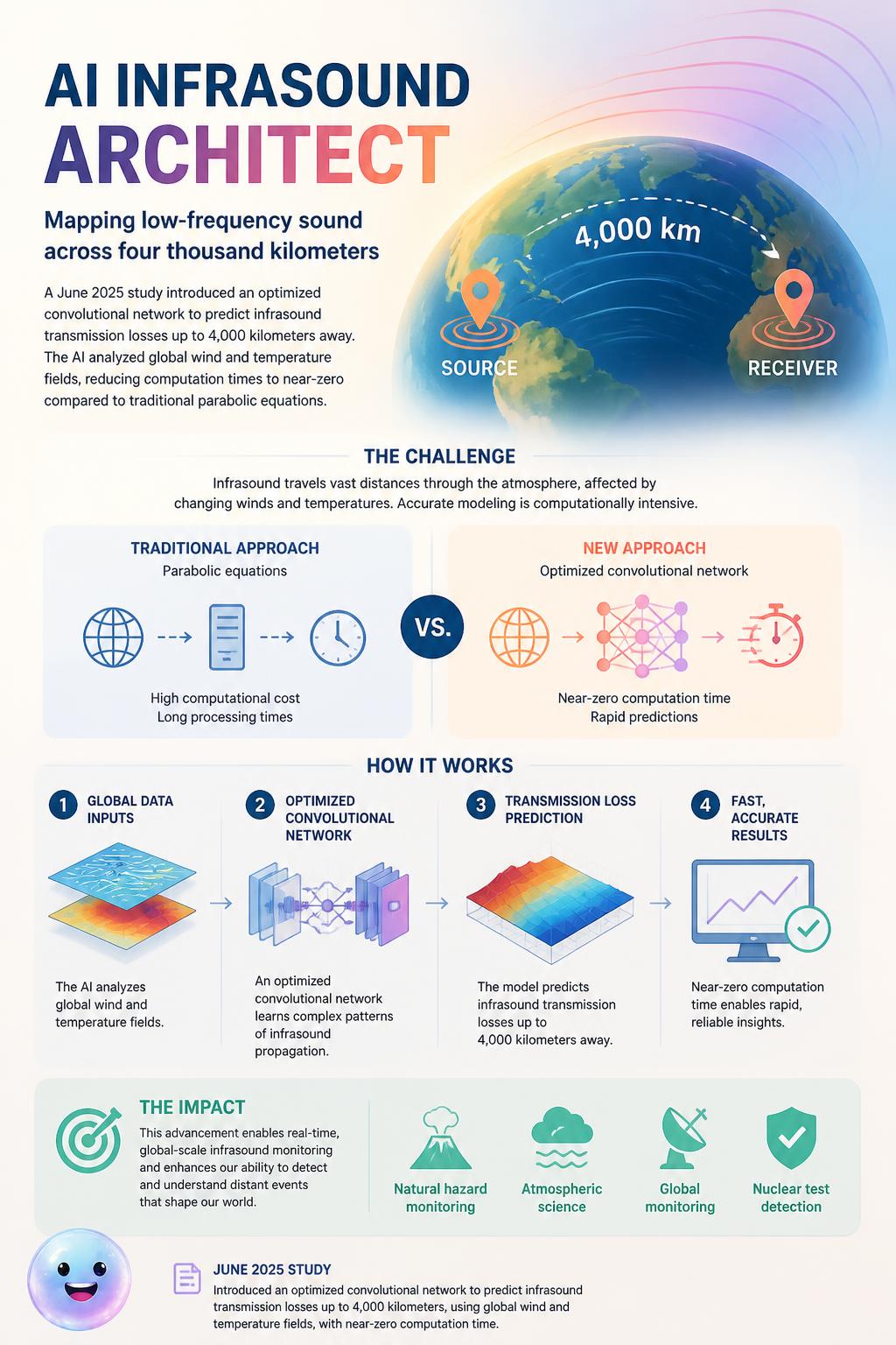 Mapping low-frequency sound across four thousand kilometers
