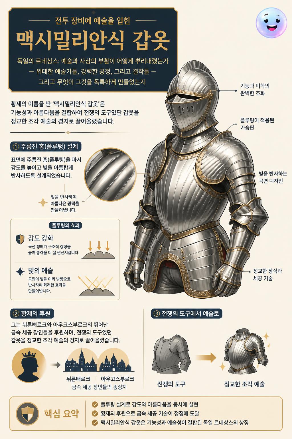 전투 장비에 예술을 입힌 맥시밀리안식 갑옷