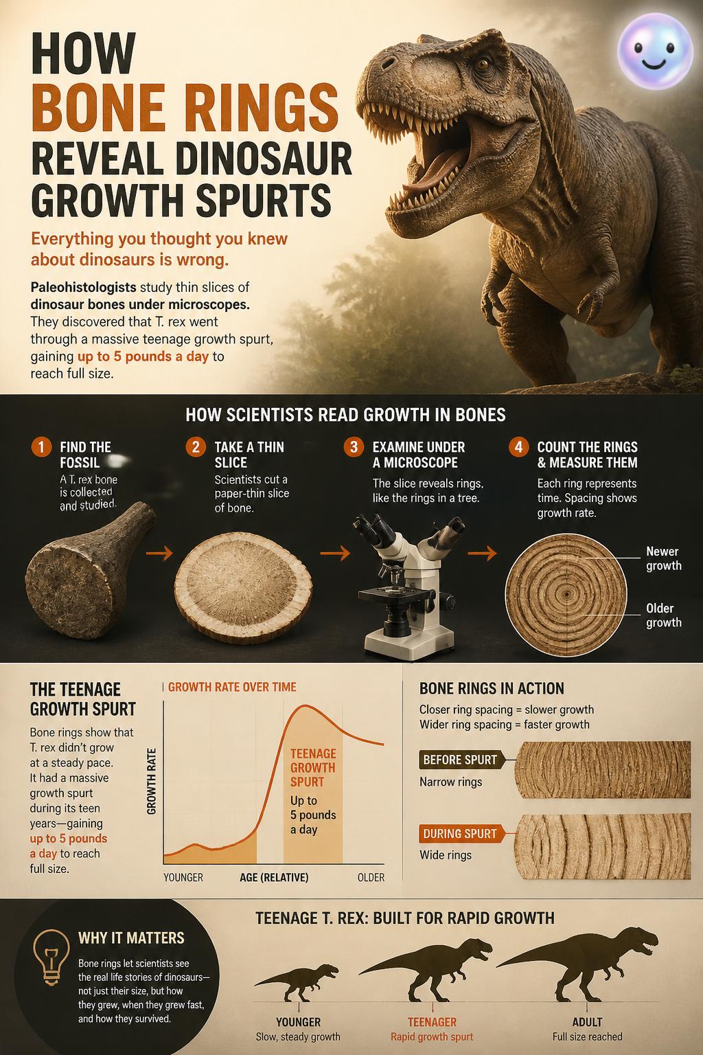 How bone rings reveal dinosaur growth spurts