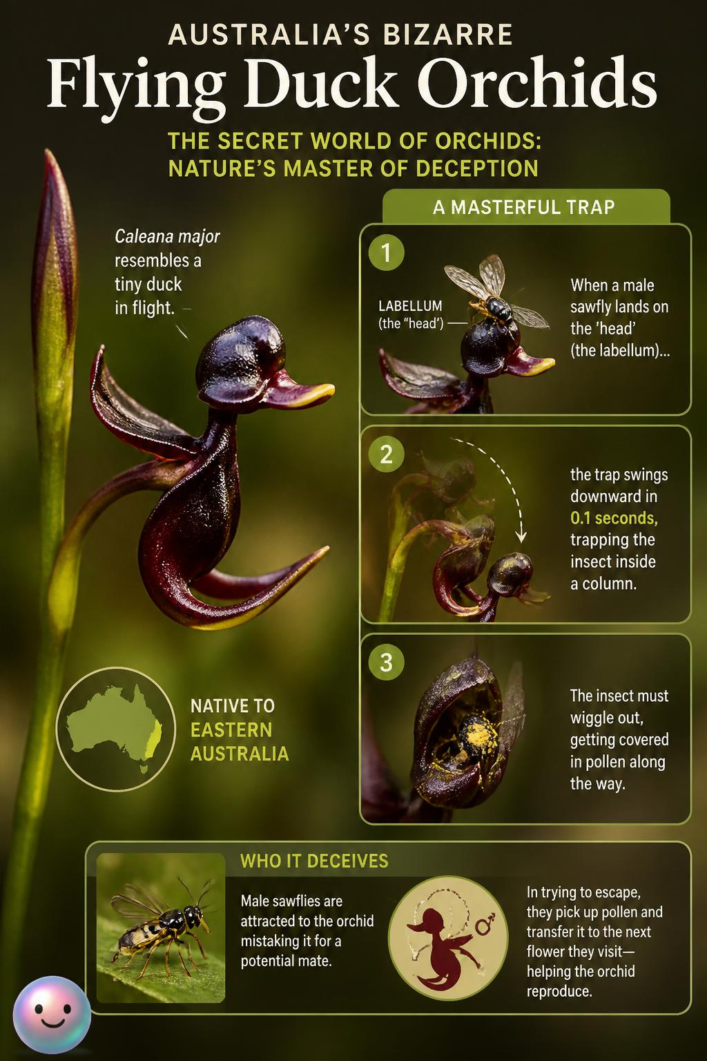 Australia's bizarre flying duck orchids