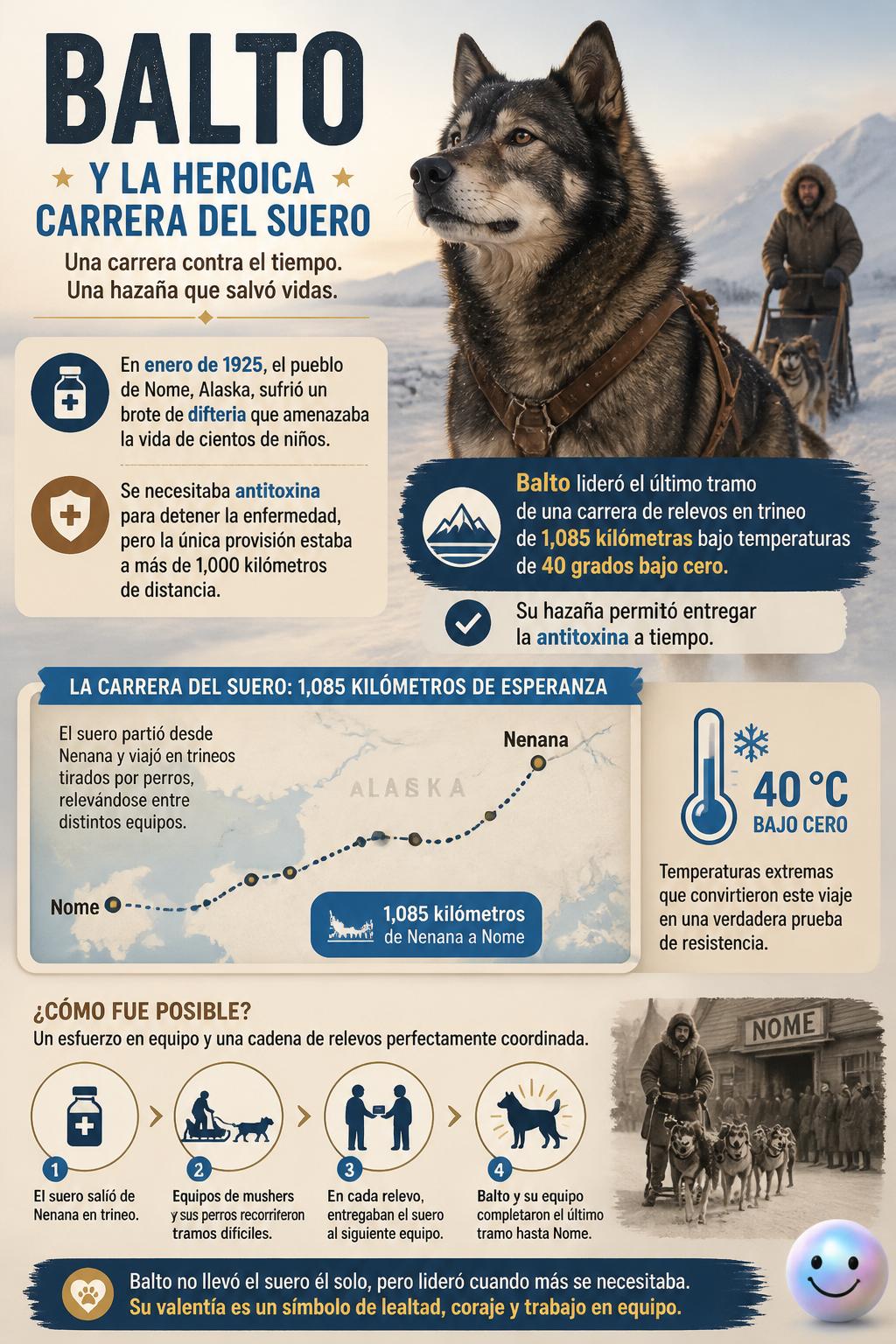 Balto y la heroica carrera del suero