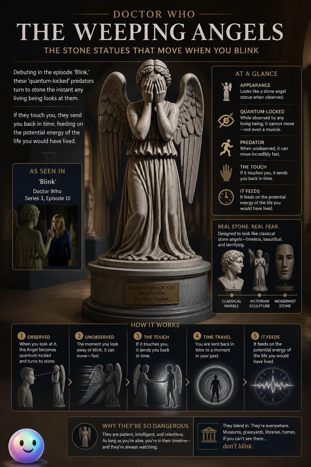 The stone statues that move when you blink