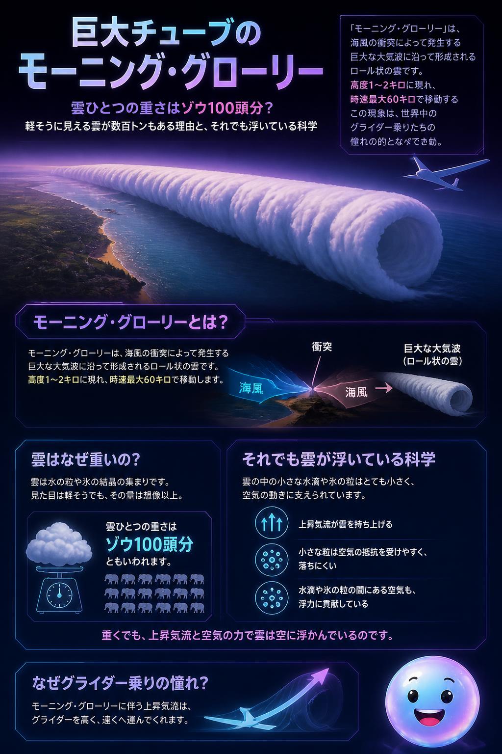 巨大チューブのモーニンググローリー