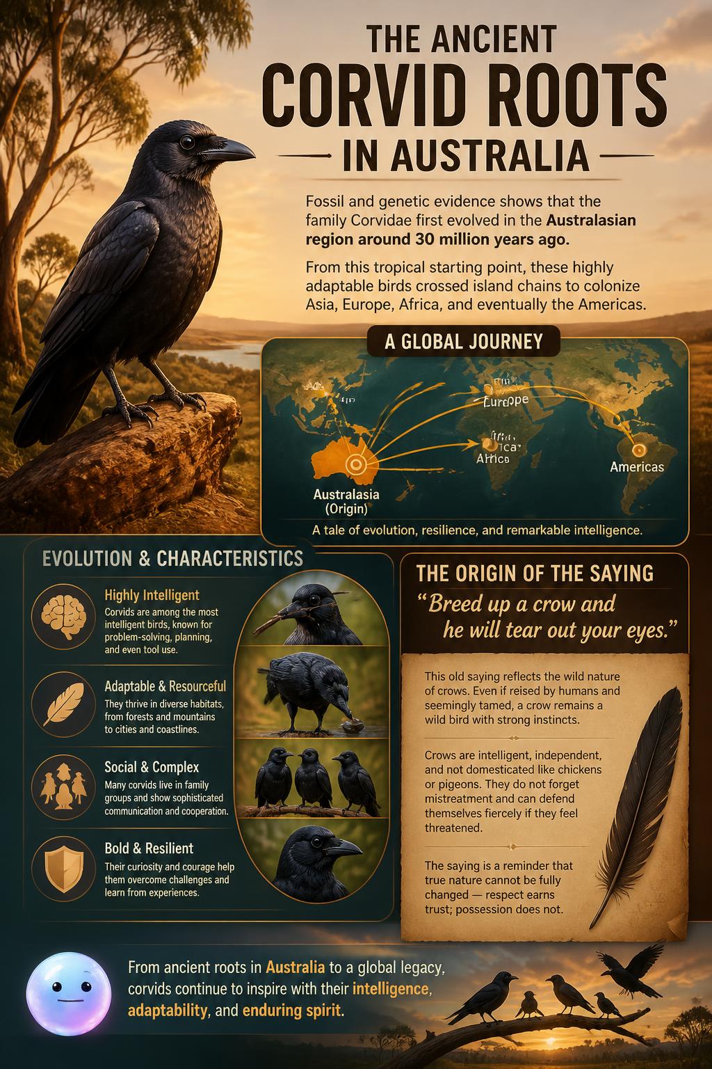 The ancient corvid roots in Australia