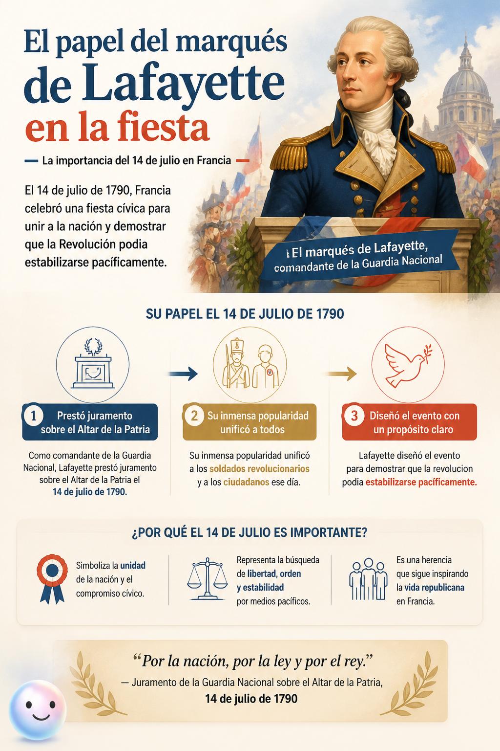 El papel del marqués de Lafayette en la fiesta