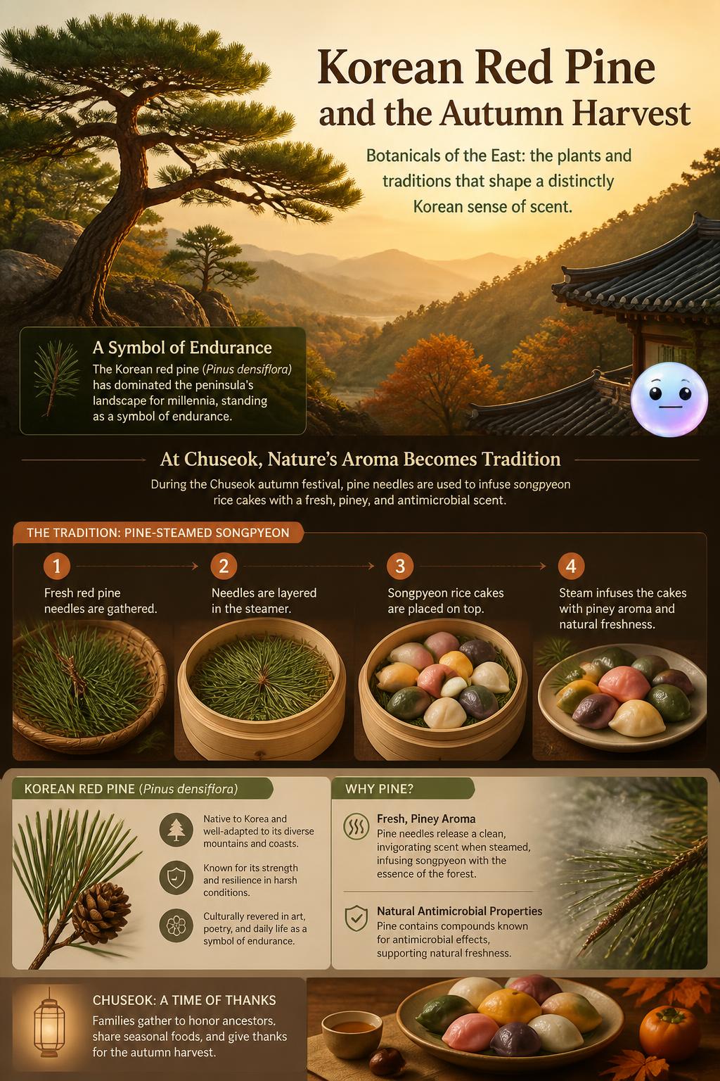 Korean red pine and the autumn harvest