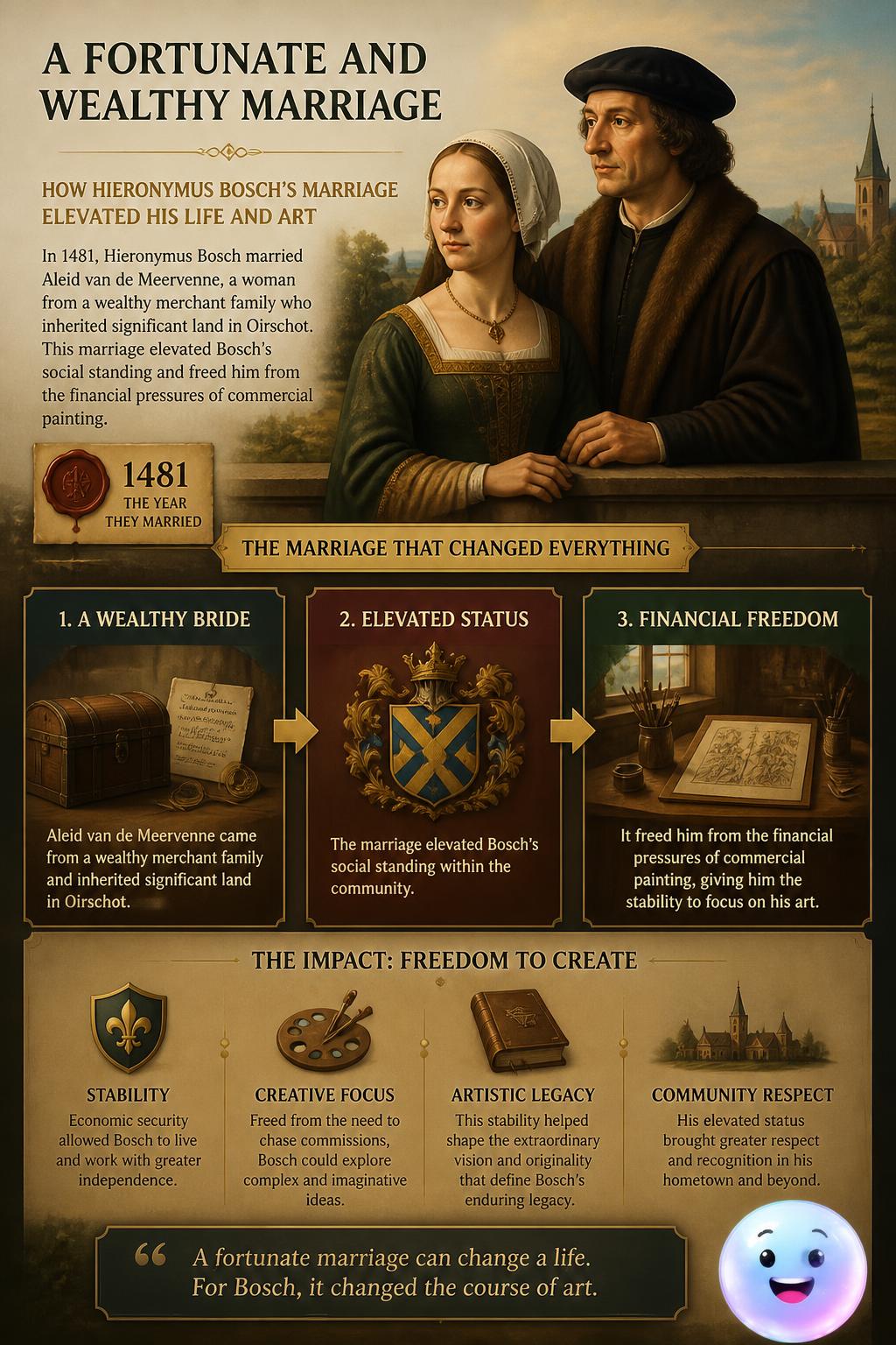 A fortunate and wealthy marriage