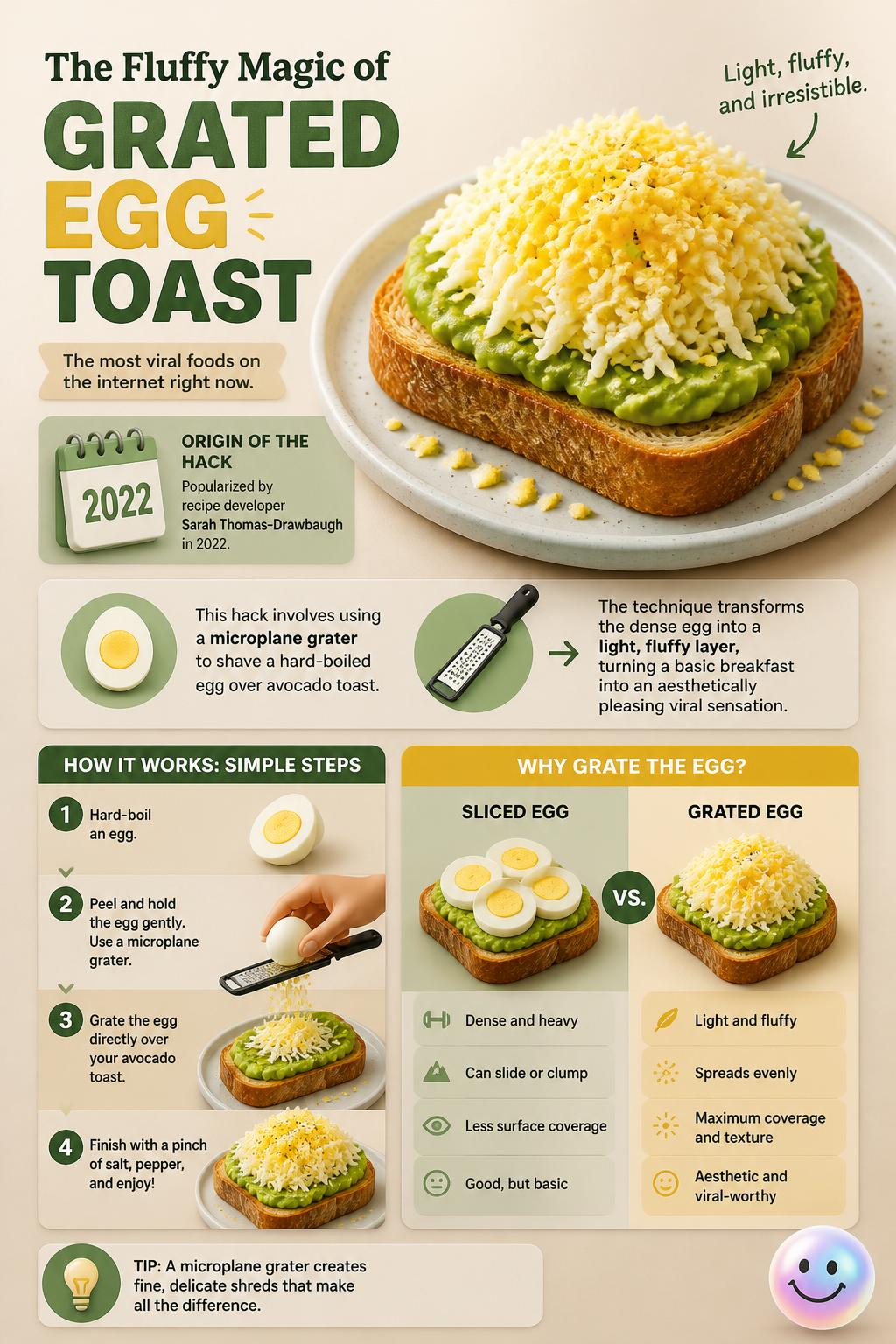 The fluffy magic of grated egg toast
