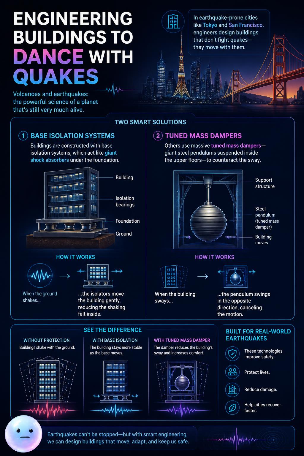 Engineering buildings to dance with quakes