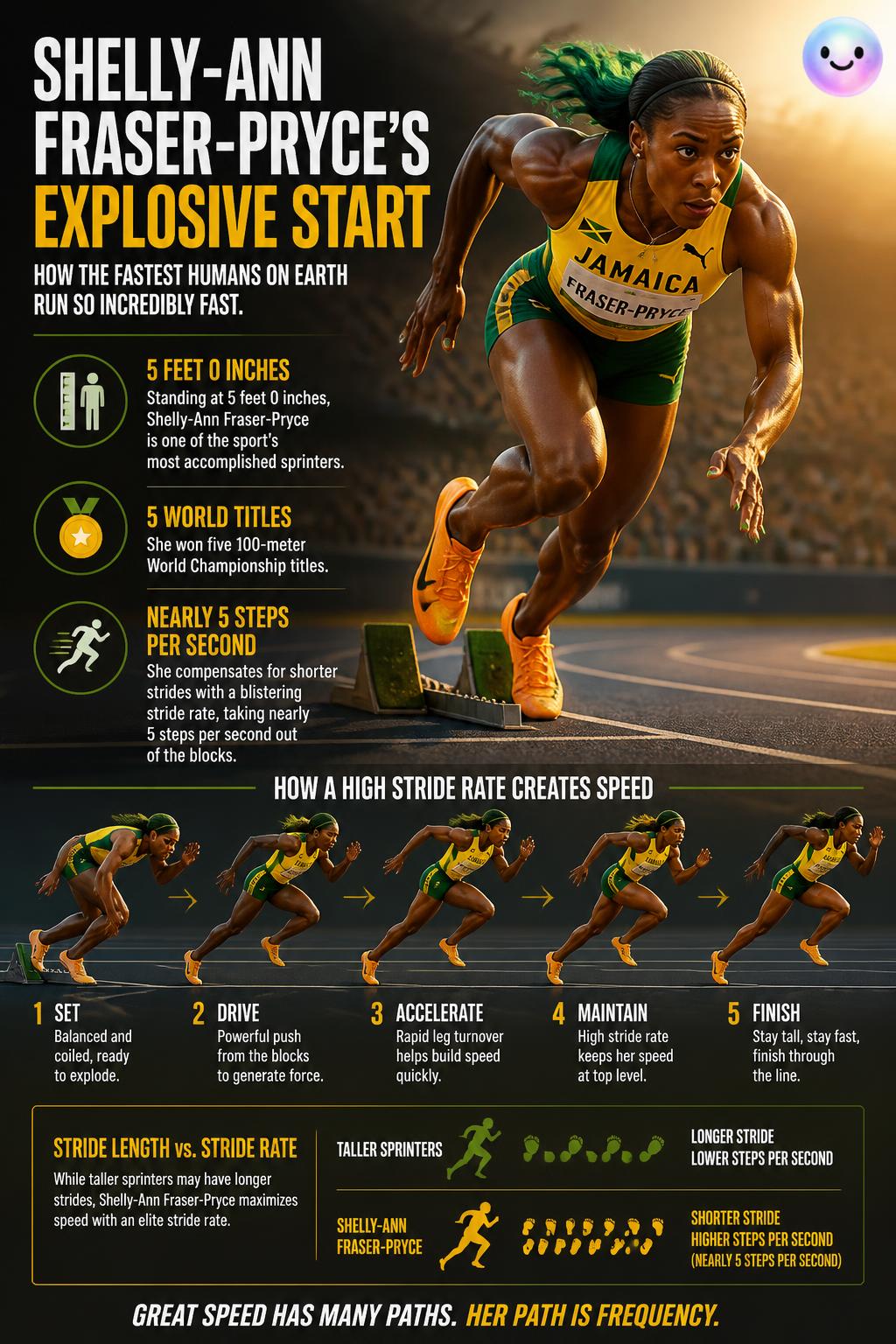 Shelly-Ann Fraser-Pryce's explosive start
