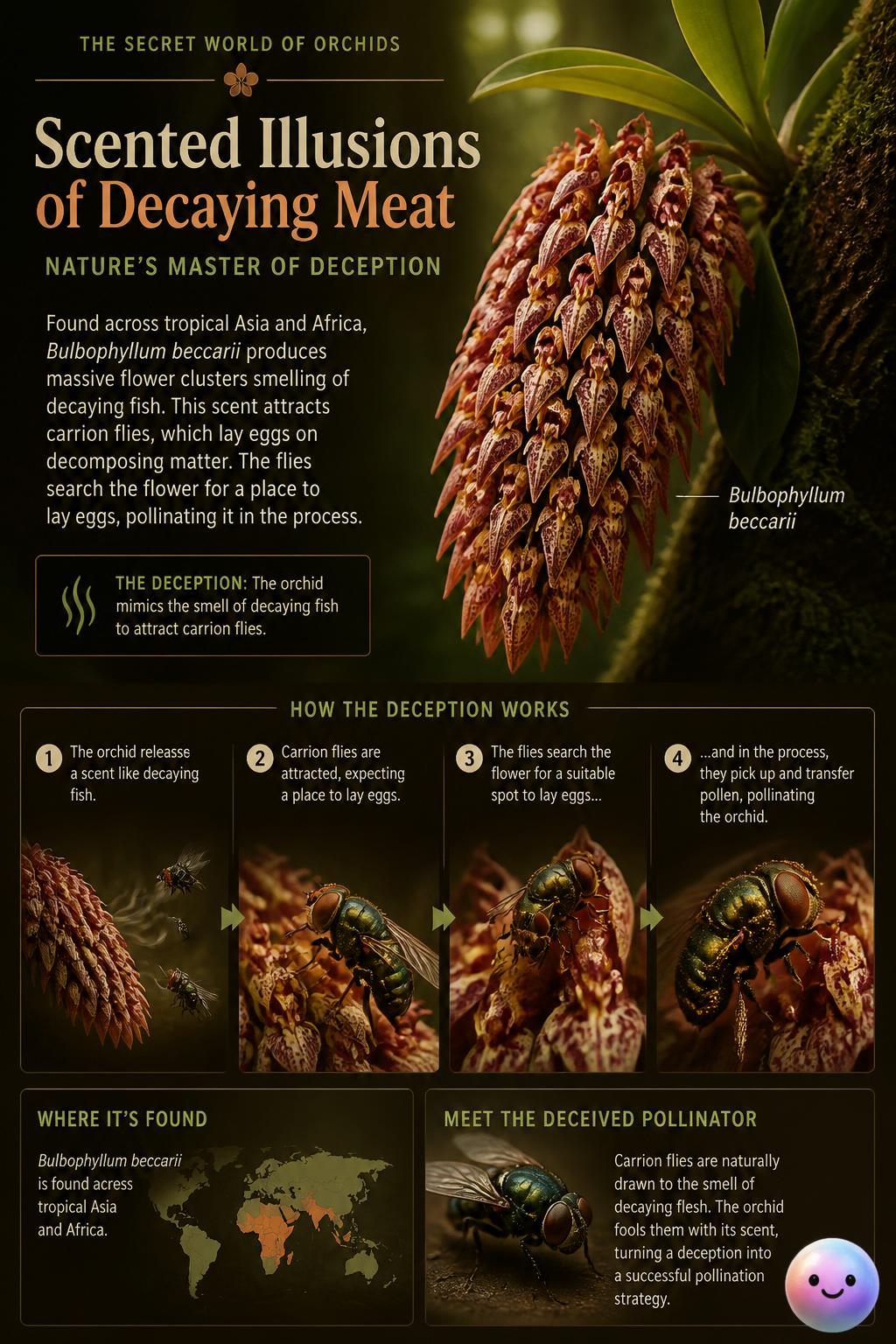 Scented illusions of decaying meat