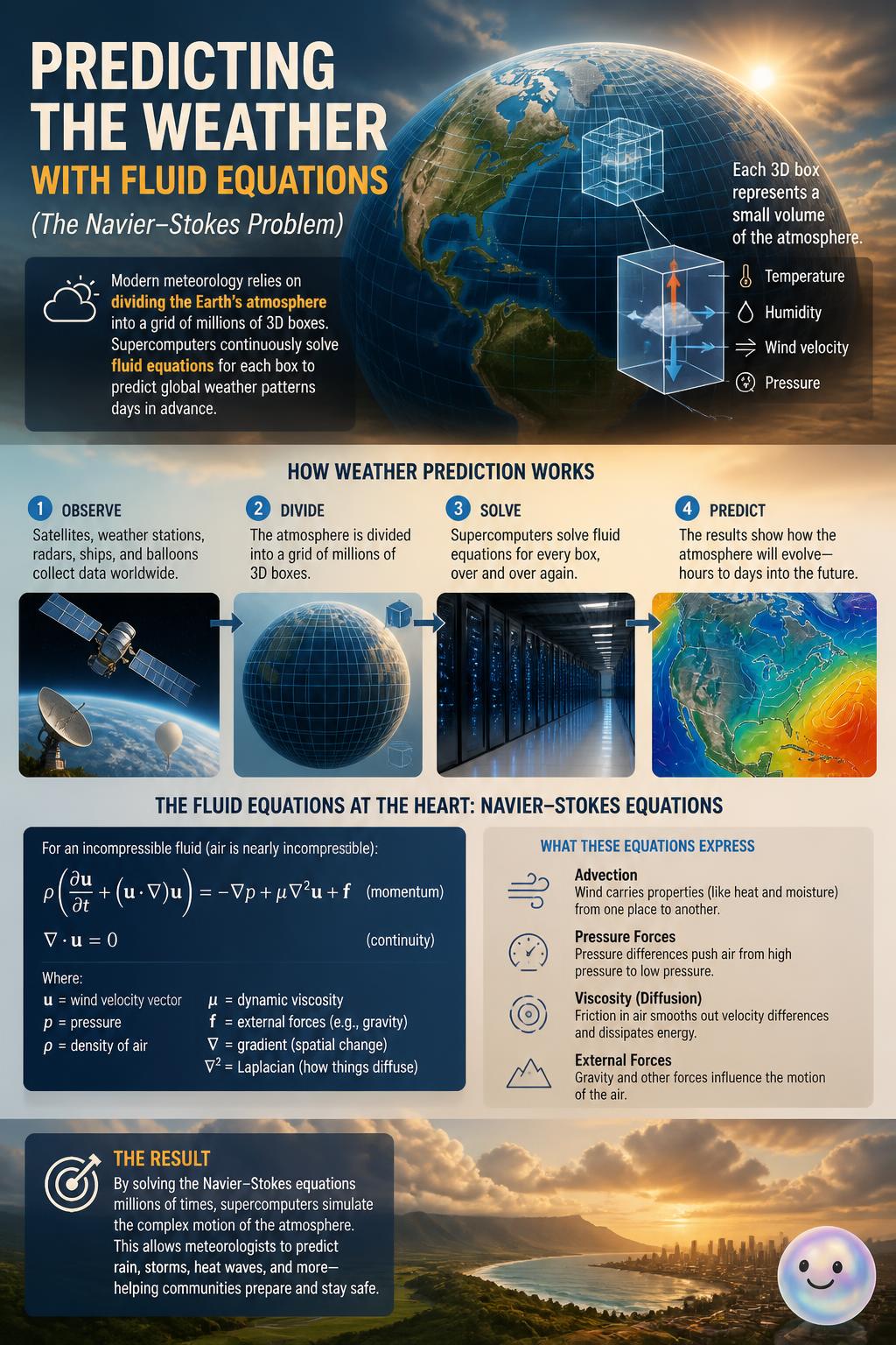 Predicting the weather with fluid equations