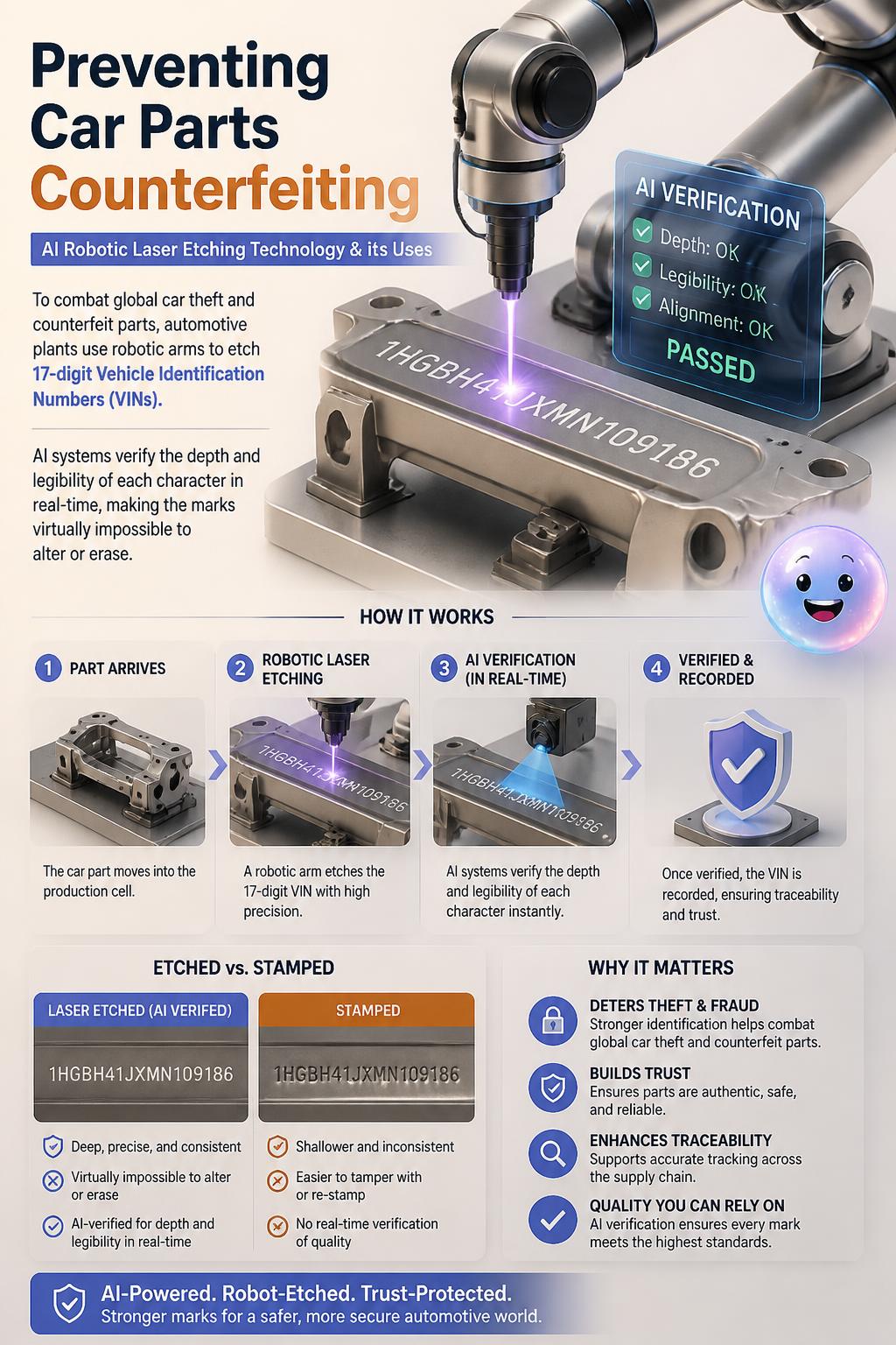 Preventing car parts counterfeiting