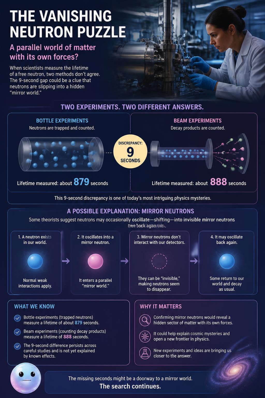 The vanishing neutron puzzle