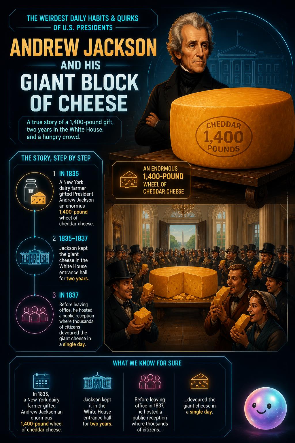 Andrew Jackson and his giant block of cheese