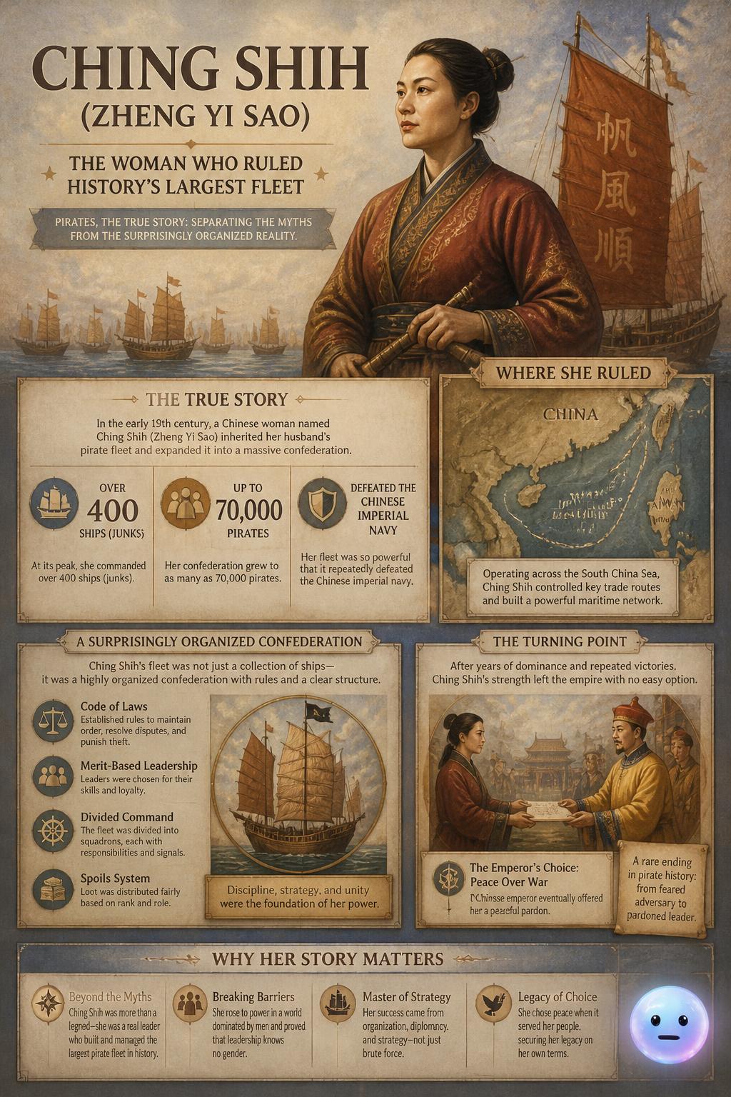The woman who ruled history's largest fleet