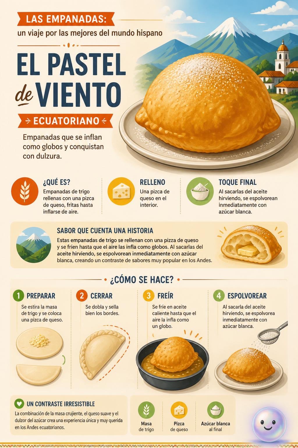 El pastel de viento ecuatoriano