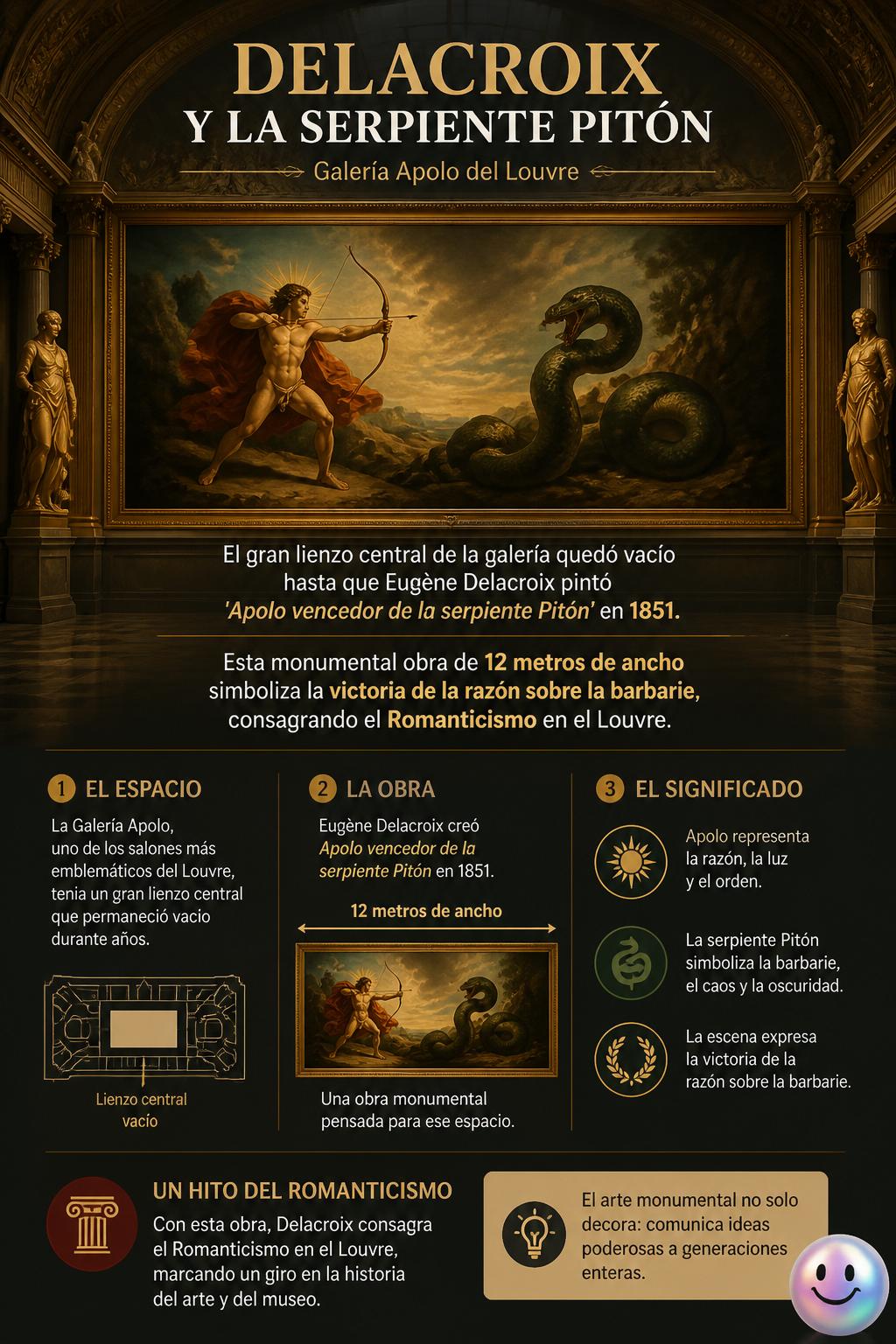 Delacroix y la serpiente Pitón